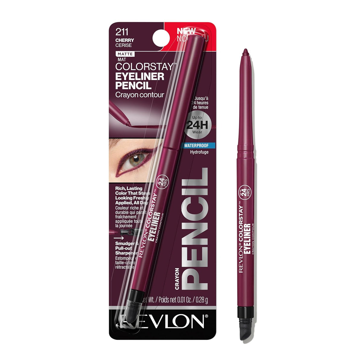 Revlon ColorStay Pencil Waterproof Eyeliner, Smudge-Proof, Eye Makeup with Built-In Sharpener, Long-Lasting, Matte Finish, 201 Black, 2 pack-Revlon ColorStay Pencil Waterproof Eyeliner, Smudge-Proof, Eye Makeup with Built-In Sharpener, Long-Lasting, Matte Finish, 201 Black, 2 pack