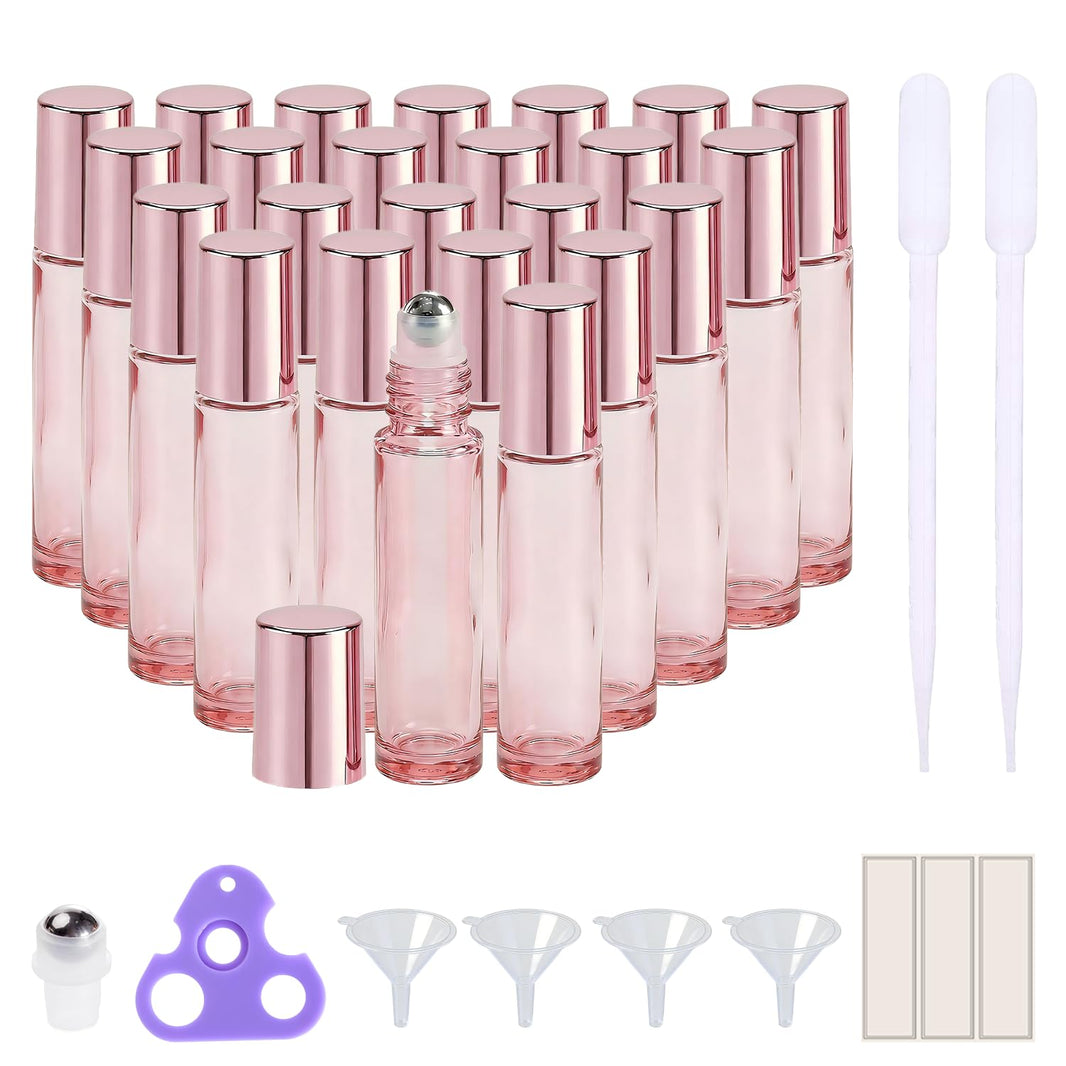 PrettyCare 4 Pack Amber Glass Oil Roller Bottles for Essential Oils 10ml, Roll On Bottles with Stainless Steel Roller Ball Leak-Proof Perfume Travel Refillable Bottle Empty, Beauty & Personal Care-PrettyCare 4 Pack Amber Glass Oil Roller Bottles for Essential Oils 10ml, Roll On Bottles with Stainless Steel Roller Ball Leak-Proof Perfume Travel Refillable Bottle Empty, Beauty & Personal Care