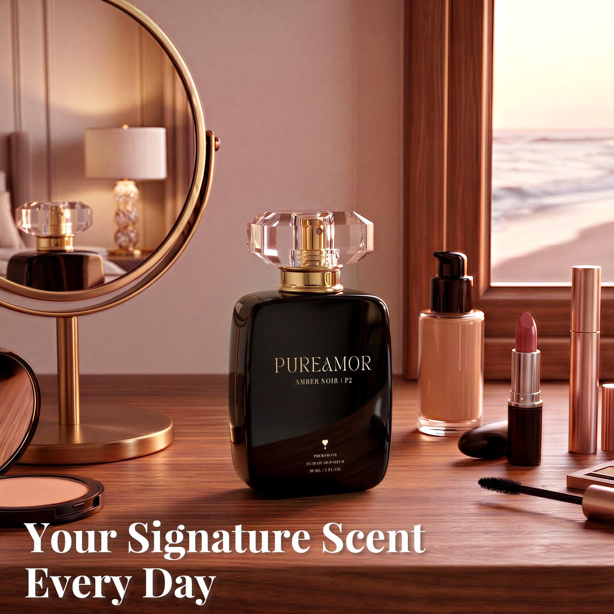 PUREAMOR Pheromone Perfume for Women, Moonlight Mellow Extrait de Parfum - Long Lasting Sweet Floral Gourmand Scent, 30% High Concentration, Full Size Fragrance Spray, 1.0 oz / 30 ml-PUREAMOR Pheromone Perfume for Women, Moonlight Mellow Extrait de Parfum - Long Lasting Sweet Floral Gourmand Scent, 30% High Concentration, Full Size Fragrance Spray, 1.0 oz / 30 ml