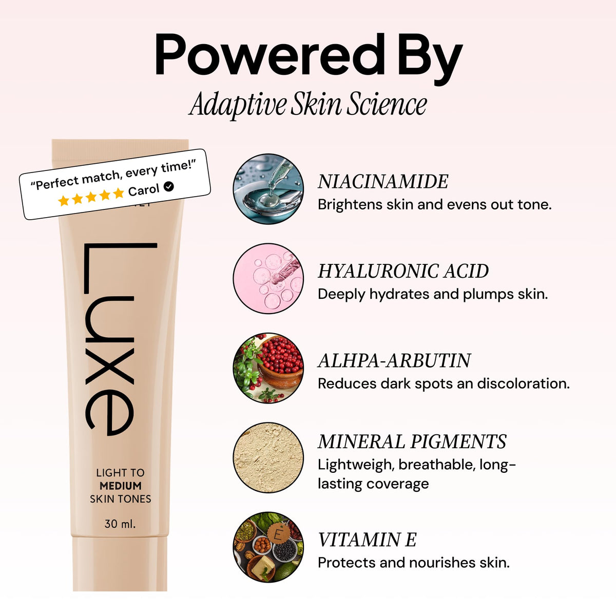 Luxe Color Changing Foundation – Medium-Luxe Color Changing Foundation – Medium