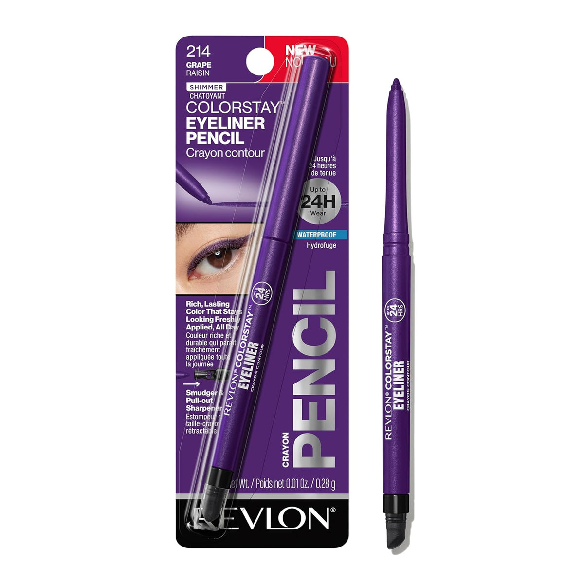 Revlon ColorStay Pencil Waterproof Eyeliner, Smudge-Proof, Eye Makeup with Built-In Sharpener, Long-Lasting, Matte Finish, 201 Black, 2 pack-Revlon ColorStay Pencil Waterproof Eyeliner, Smudge-Proof, Eye Makeup with Built-In Sharpener, Long-Lasting, Matte Finish, 201 Black, 2 pack