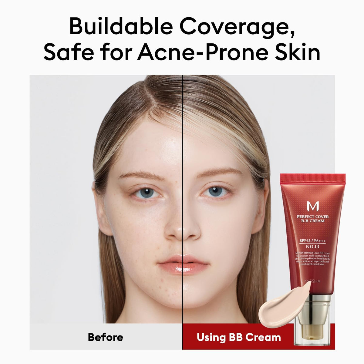 MISSHA M Perfect Cover BB Cream No.23 Natural Beige -Light/Medium with Cool/Neutral Undertone SPF 42 PA +++ 1.69 Fl Oz - Tinted Moisturizer for face with SPF-MISSHA M Perfect Cover BB Cream No.23 Natural Beige -Light/Medium with Cool/Neutral Undertone SPF 42 PA +++ 1.69 Fl Oz - Tinted Moisturizer for face with SPF