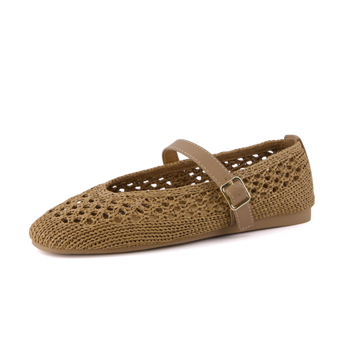 CUSHIONAIRE Graff Mary Jane Shoes for Women, Woven Ballet Flats with Adjustable Buckle Strap, Lightweight Slip On Shoes-CUSHIONAIRE Graff Mary Jane Shoes for Women, Woven Ballet Flats with Adjustable Buckle Strap, Lightweight Slip On Shoes