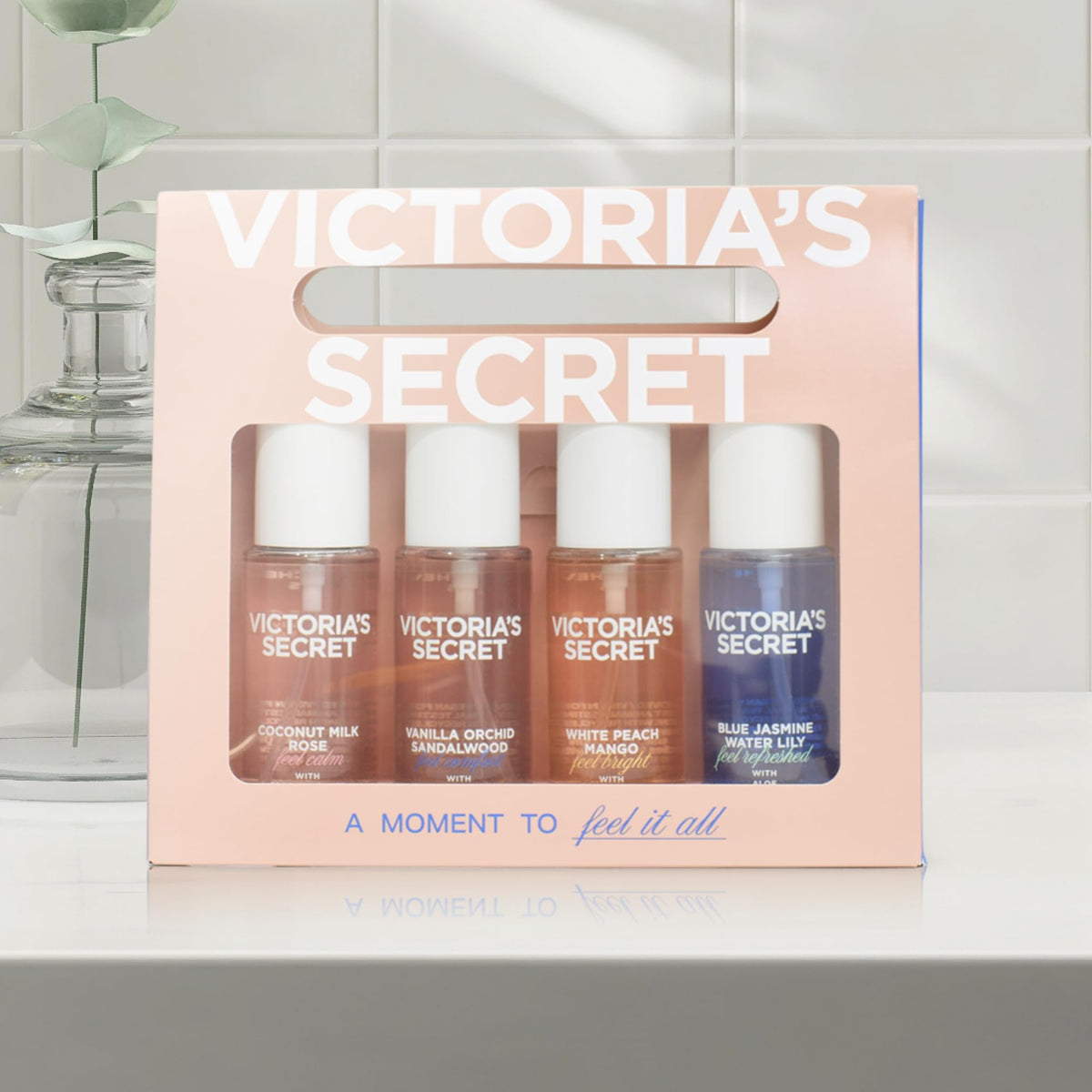 Victoria's Secret Fragrance Mist Collection 4 Piece Mini Mist Gift Set, Assorted Scents, Gift Set for Women-Victoria's Secret Fragrance Mist Collection 4 Piece Mini Mist Gift Set, Assorted Scents, Gift Set for Women