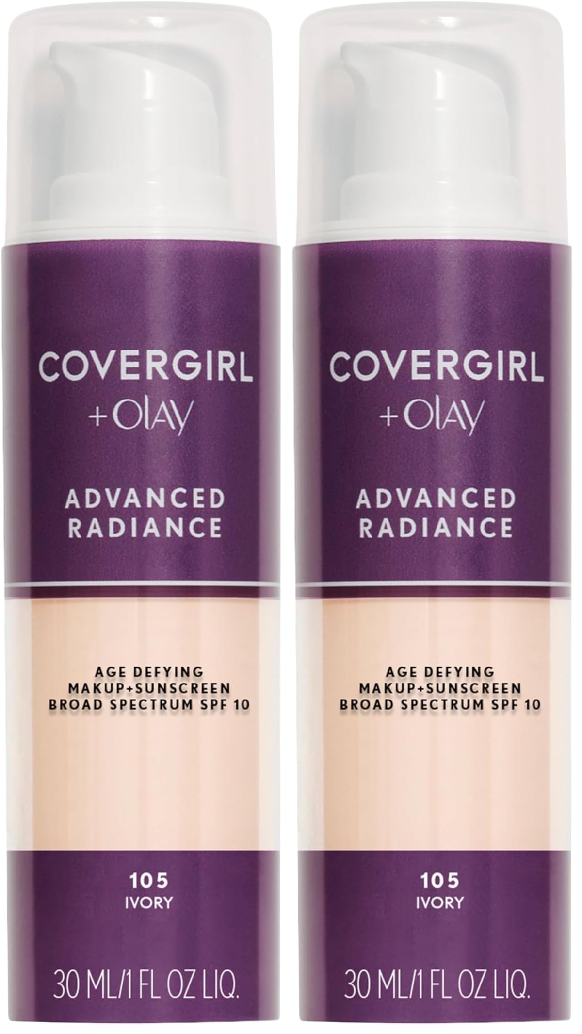 COVERGIRL Advanced Radiance Age-Defying Foundation Makeup, Classic Beige, 1 oz (Packaging May Vary)-COVERGIRL Advanced Radiance Age-Defying Foundation Makeup, Classic Beige, 1 oz (Packaging May Vary)