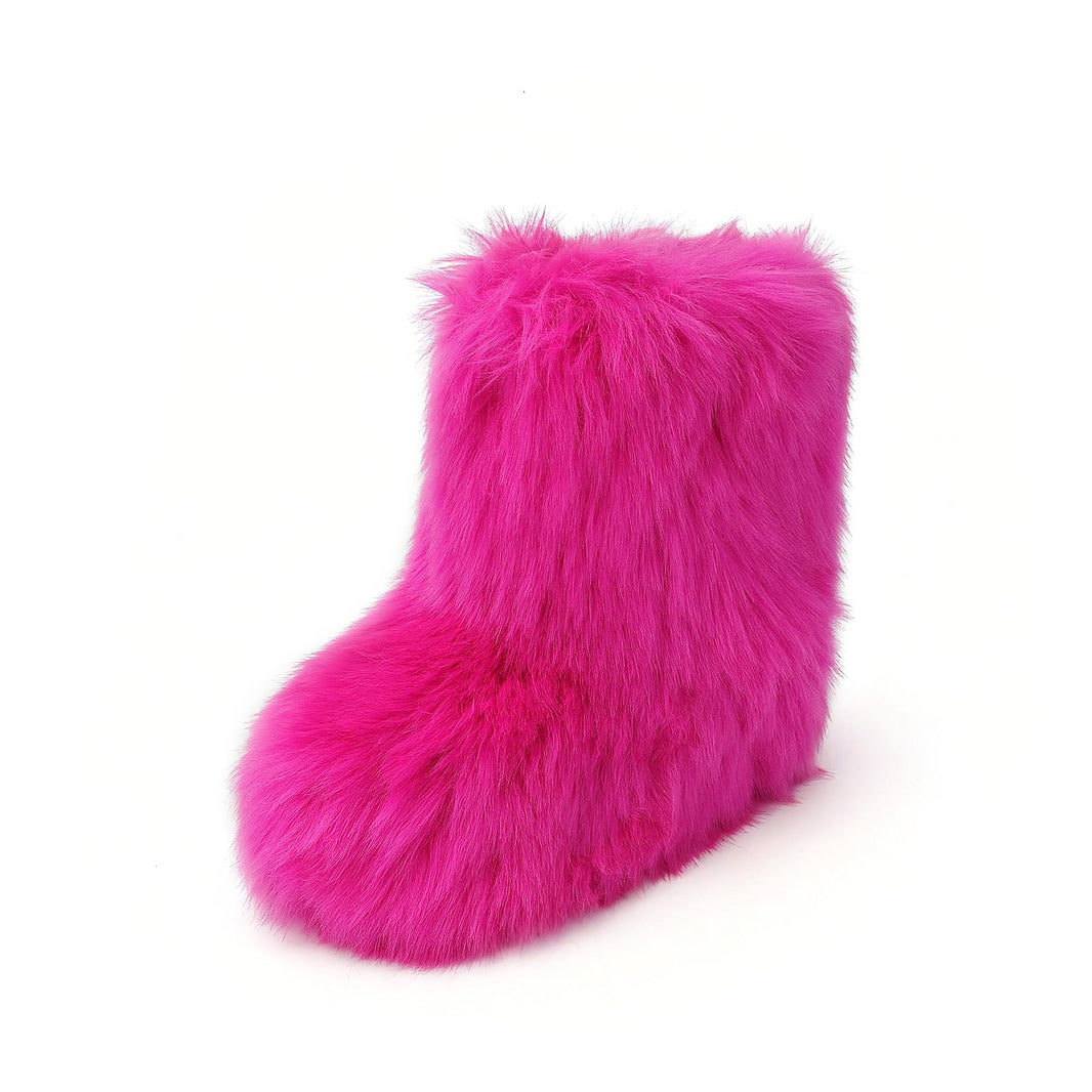 Wnshonzy Fur Boots for Women Snow Furry Fluffy Platform Flat Ankle Mini Boot Winter Round Toe Y2k Comfortable Mid-Calf Short Outdoor 2025-Wnshonzy Fur Boots for Women Snow Furry Fluffy Platform Flat Ankle Mini Boot Winter Round Toe Y2k Comfortable Mid-Calf Short Outdoor 2025