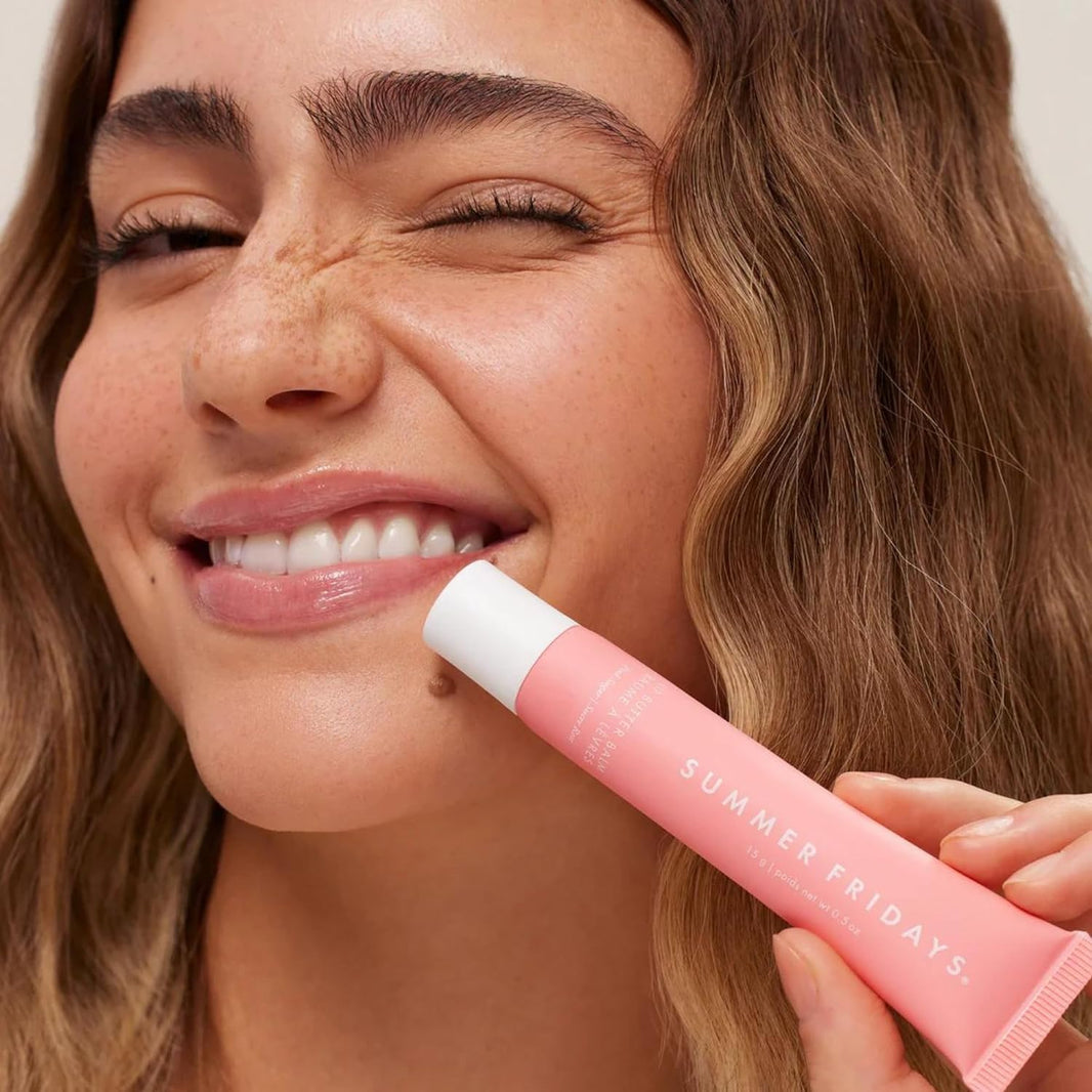 Summer Fridays Lip Butter Balm - Moisturizing Lip Gloss for Instant Shine + Sheer Color - With Nourishing Shea Butter - Everyday Makeup + Skin Care Summer Essentials - Vegan - Pink Sugar (.5 Oz)-Summer Fridays Lip Butter Balm - Moisturizing Lip Gloss for Instant Shine + Sheer Color - With Nourishing Shea Butter - Everyday Makeup + Skin Care Summer Essentials - Vegan - Pink Sugar (.5 Oz)