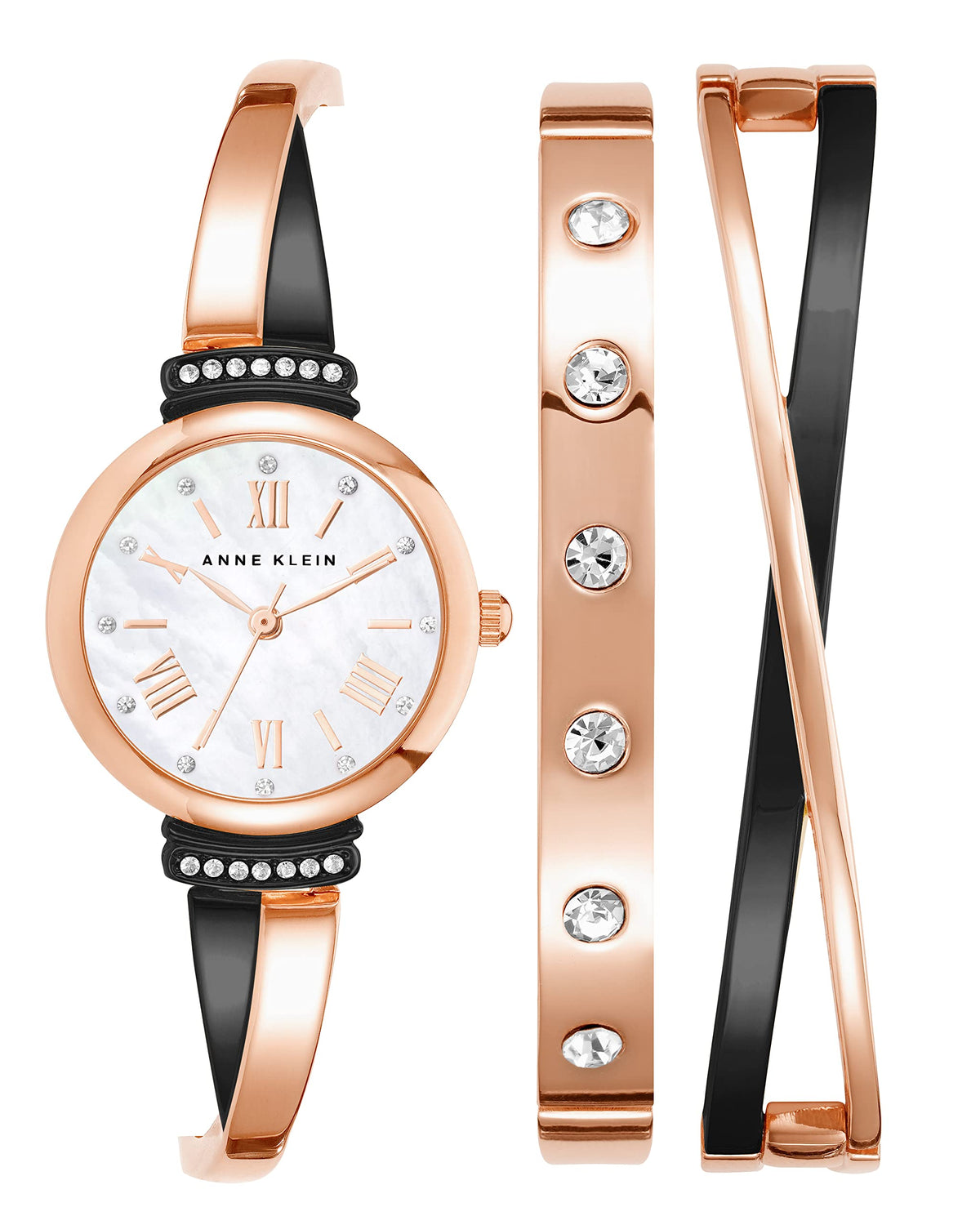 Anne Klein Women's Premium Crystal Accented Bangle Watch Set, AK/2245-Anne Klein Women's Premium Crystal Accented Bangle Watch Set, AK/2245