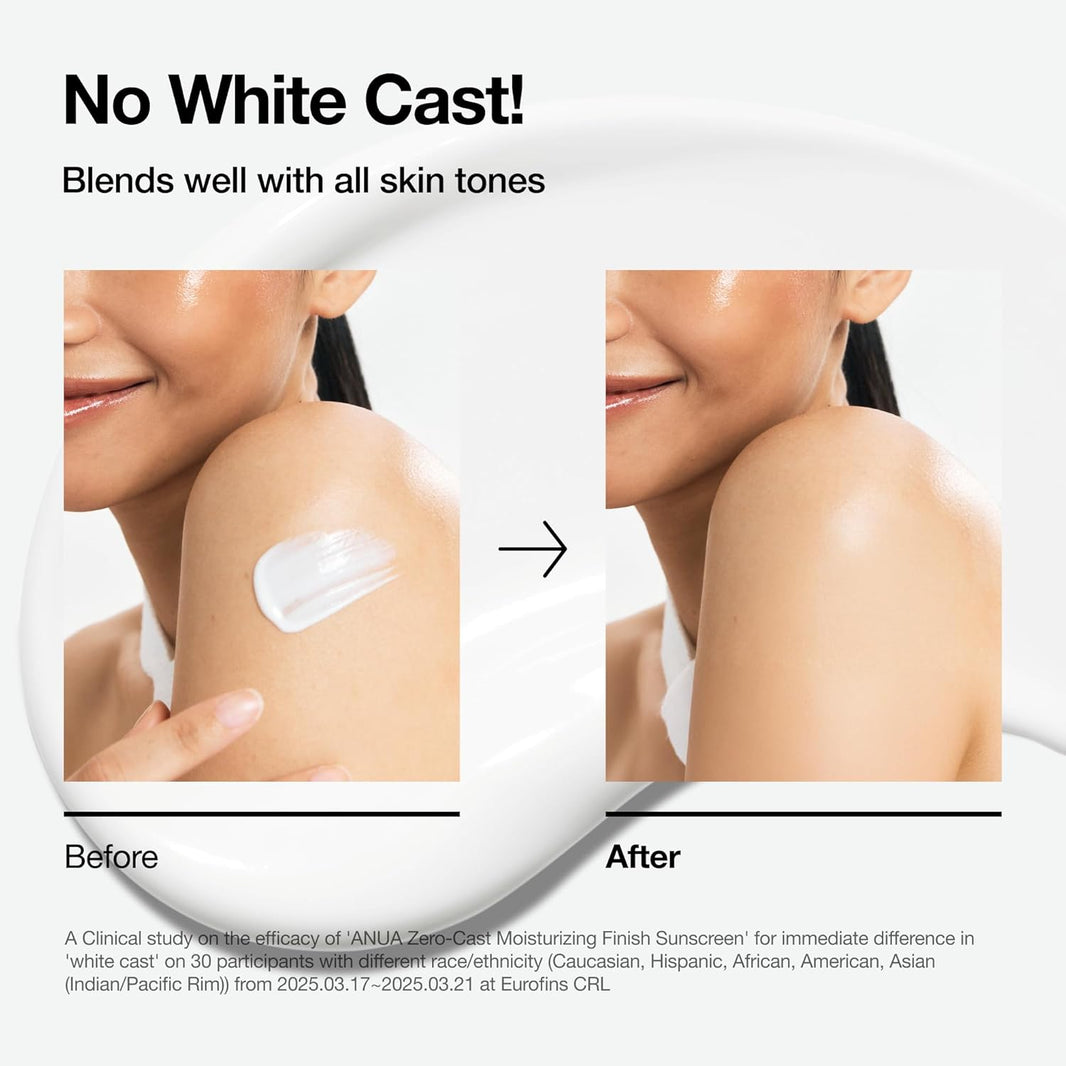 ANUA Zero-Cast Moisturizing Finish Sunscreen SPF50+ PA++++-ANUA Zero-Cast Moisturizing Finish Sunscreen SPF50+ PA++++