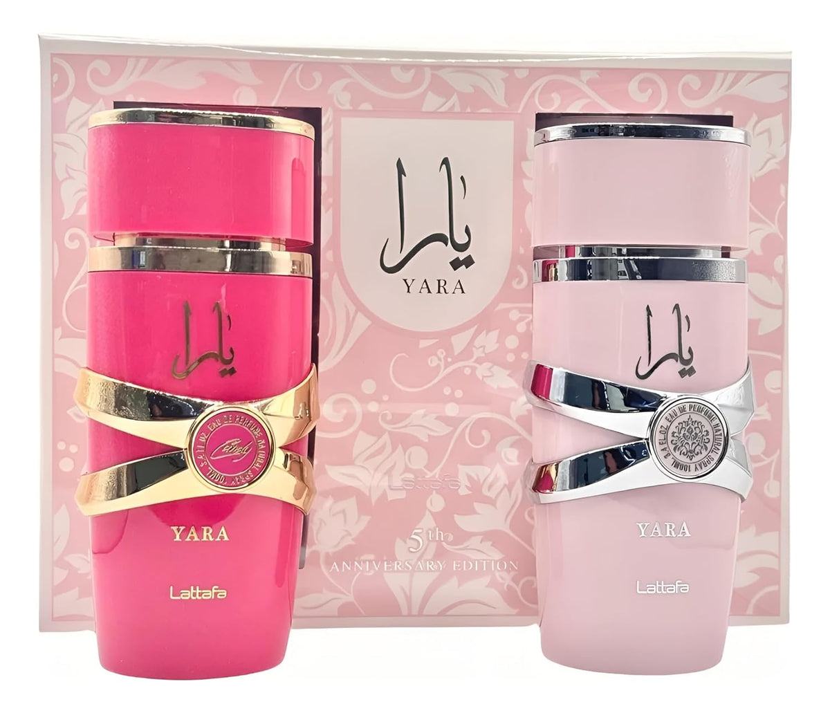Lattafa 2 Piece Gift Set (Yara EDP 3.4 Fl Oz + Yara Candy EDP 3.4 Fl Oz)-Lattafa 2 Piece Gift Set (Yara EDP 3.4 Fl Oz + Yara Candy EDP 3.4 Fl Oz)