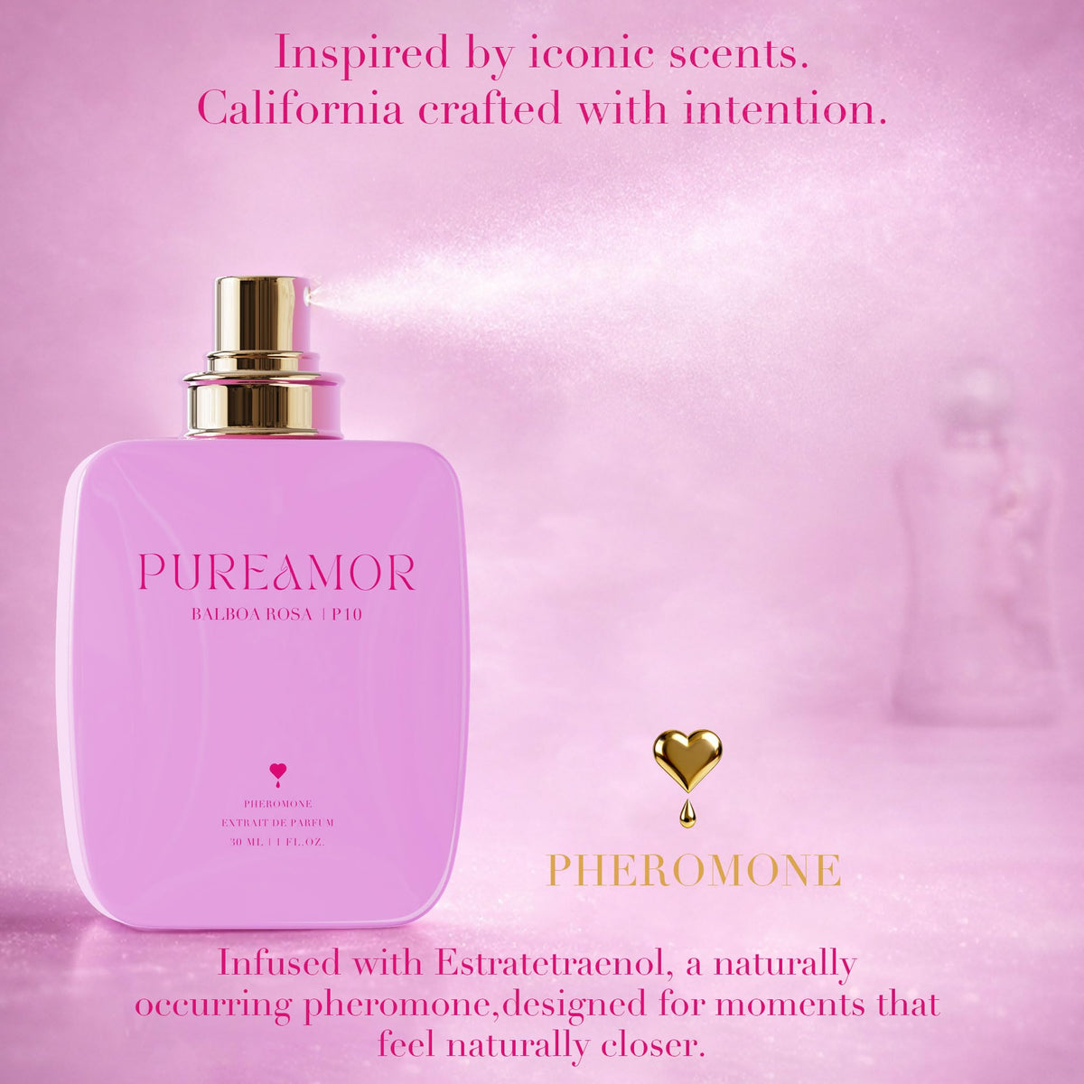 PUREAMOR Pheromone Perfume for Women, Moonlight Mellow Extrait de Parfum - Long Lasting Sweet Floral Gourmand Scent, 30% High Concentration, Full Size Fragrance Spray, 1.0 oz / 30 ml-PUREAMOR Pheromone Perfume for Women, Moonlight Mellow Extrait de Parfum - Long Lasting Sweet Floral Gourmand Scent, 30% High Concentration, Full Size Fragrance Spray, 1.0 oz / 30 ml