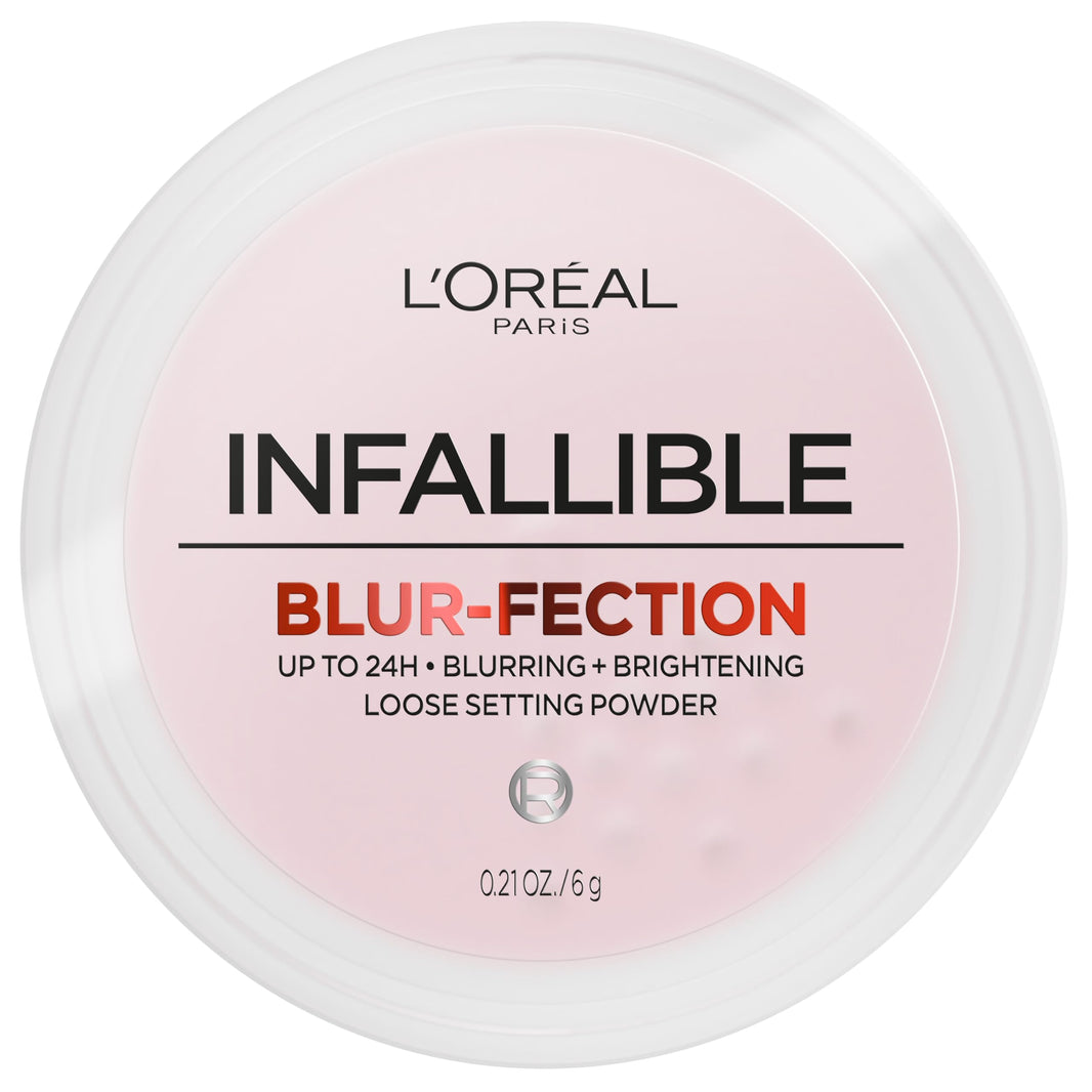 L'Oreal Paris Infallible Blur-fection Longwear Loose Setting Powder, Blurring Face Powder With Up to 24HRs of Wear, Brightening Light Pink, 1 Kit-L'Oreal Paris Infallible Blur-fection Longwear Loose Setting Powder, Blurring Face Powder With Up to 24HRs of Wear, Brightening Light Pink, 1 Kit