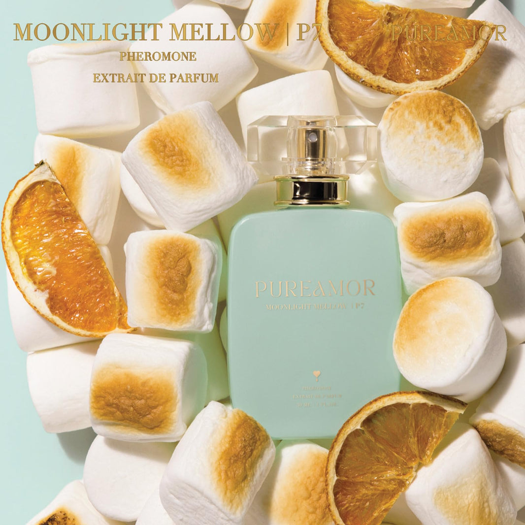 PUREAMOR Pheromone Perfume for Women, Moonlight Mellow Extrait de Parfum - Long Lasting Sweet Floral Gourmand Scent, 30% High Concentration, Full Size Fragrance Spray, 1.0 oz / 30 ml-PUREAMOR Pheromone Perfume for Women, Moonlight Mellow Extrait de Parfum - Long Lasting Sweet Floral Gourmand Scent, 30% High Concentration, Full Size Fragrance Spray, 1.0 oz / 30 ml