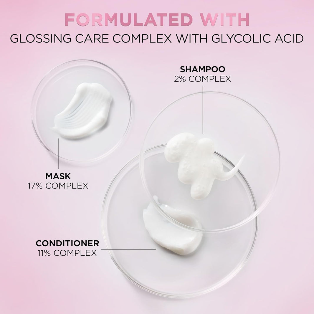 L'Oreal Paris Sulfate Free Glossing Lamination Hair Mask, 5-Minute Rinse-Off Hair Treatment with Glycolic Acid for Glass Shine, Smoothness & Soft Feel, Color Caring, EverPure, 5.1 Fl Oz-L'Oreal Paris Sulfate Free Glossing Lamination Hair Mask, 5-Minute Rinse-Off Hair Treatment with Glycolic Acid for Glass Shine, Smoothness & Soft Feel, Color Caring, EverPure, 5.1 Fl Oz