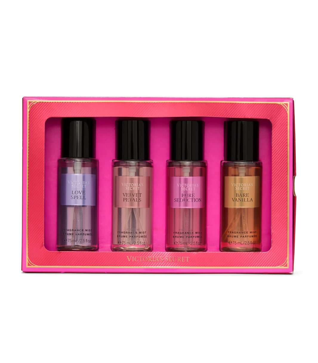 Victoria's Secret Fragrance Mist Collection 4 Piece Mini Mist Gift Set, Assorted Scents, Gift Set for Women-Victoria's Secret Fragrance Mist Collection 4 Piece Mini Mist Gift Set, Assorted Scents, Gift Set for Women