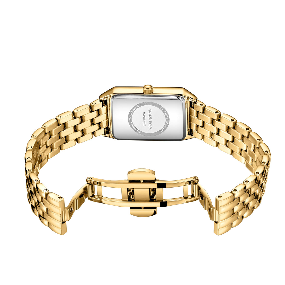 Gold Watches for Women with Vintage Rectangular Case,White Roman Dial,Stainless Steel Band,Adjustment Tool Included,Water Resistant-Gold Watches for Women with Vintage Rectangular Case,White Roman Dial,Stainless Steel Band,Adjustment Tool Included,Water Resistant