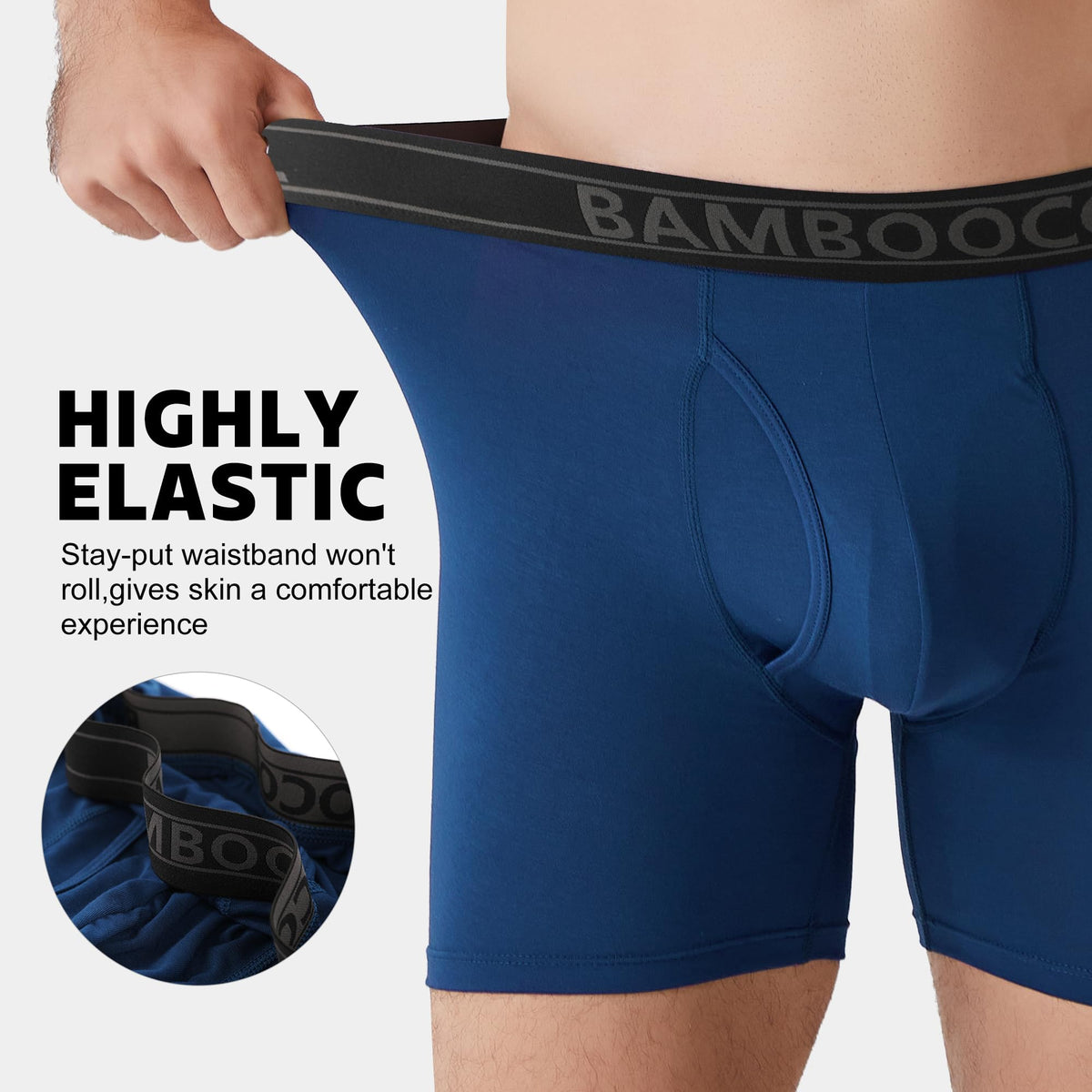 BAMBOO COOL Ultra Soft Mens Underwear Boxer Briefs Multi-pack | Bamboo Fabric‌,No Ride Up,More Breathable Than Cotton-BAMBOO COOL Ultra Soft Mens Underwear Boxer Briefs Multi-pack | Bamboo Fabric‌,No Ride Up,More Breathable Than Cotton