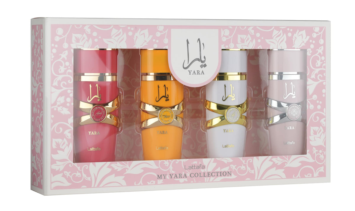 Lattafa My Yara Collection – 4 × 25 ml Eau de Parfum Gift Set for Women (Yara + Yara Moi + Yara Tous + Yara Candy)-Lattafa My Yara Collection – 4 × 25 ml Eau de Parfum Gift Set for Women (Yara + Yara Moi + Yara Tous + Yara Candy)