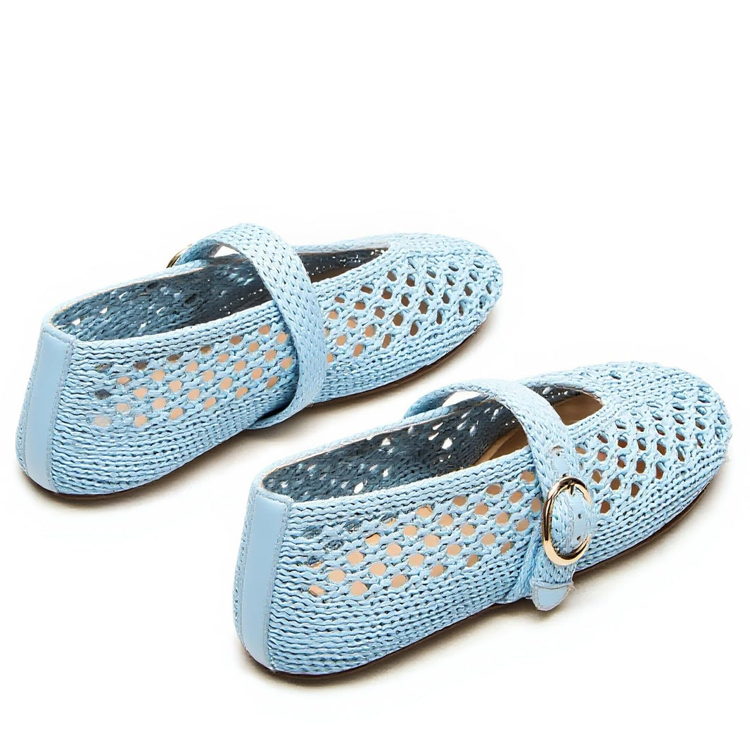 Woven Ballet Flats Women Mesh Raffia Flats Round Toe Mary Janes Comfortable Ballerina Flat Shoes-Woven Ballet Flats Women Mesh Raffia Flats Round Toe Mary Janes Comfortable Ballerina Flat Shoes