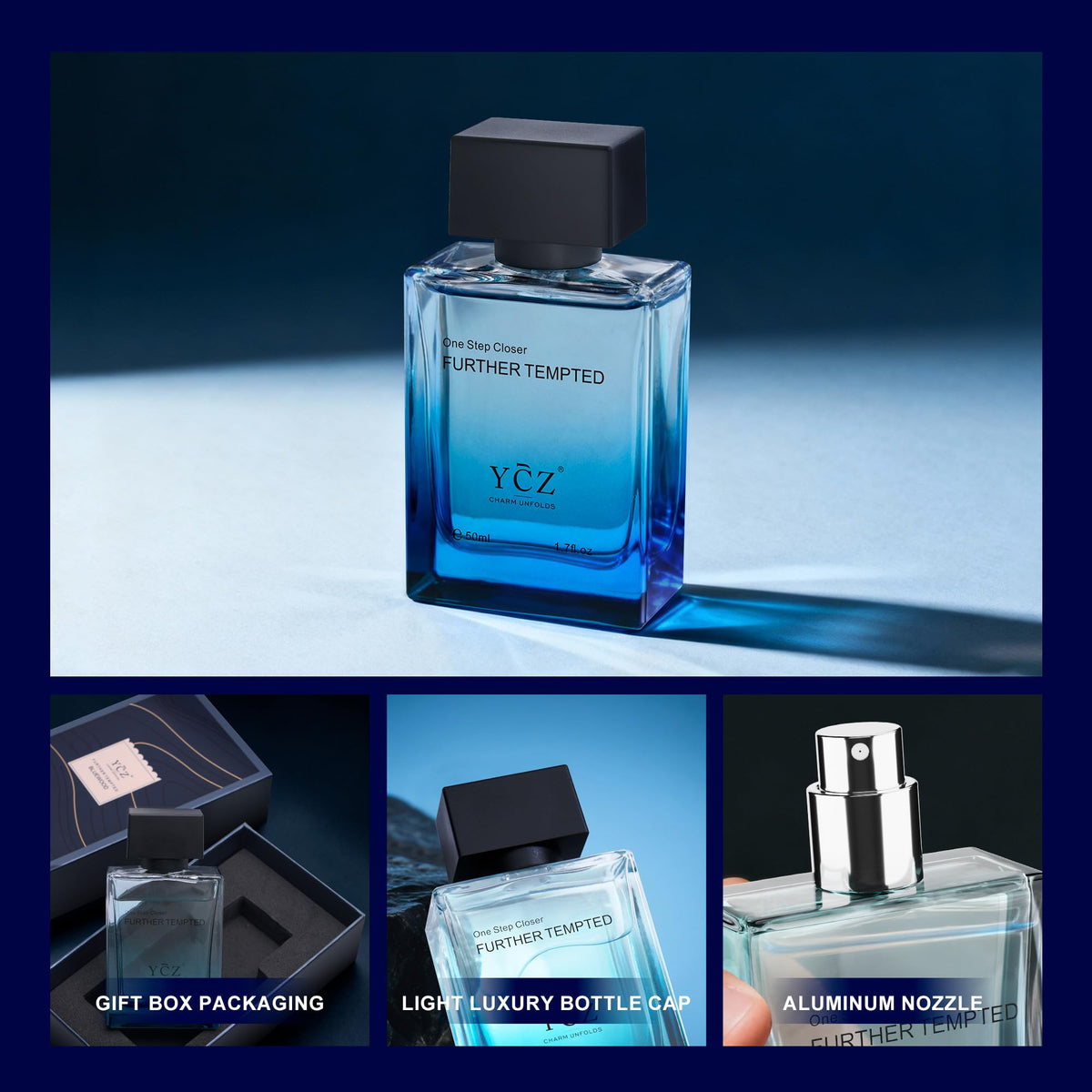 Ycz Midnight Marine Eau de Parfum for Men, 1.7 Fl Oz (50 mL), Long-Lasting Cologne, Fresh Marine & Woody Fragrance with Grapefruit, Ginger and Cedar Notes for Daily Wear, Date Night and Gifts-Ycz Midnight Marine Eau de Parfum for Men, 1.7 Fl Oz (50 mL), Long-Lasting Cologne, Fresh Marine & Woody Fragrance with Grapefruit, Ginger and Cedar Notes for Daily Wear, Date Night and Gifts