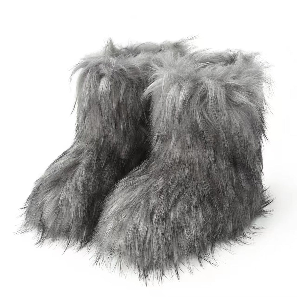 Wnshonzy Fur Boots for Women Snow Furry Fluffy Platform Flat Ankle Mini Boot Winter Round Toe Y2k Comfortable Mid-Calf Short Outdoor 2025-Wnshonzy Fur Boots for Women Snow Furry Fluffy Platform Flat Ankle Mini Boot Winter Round Toe Y2k Comfortable Mid-Calf Short Outdoor 2025