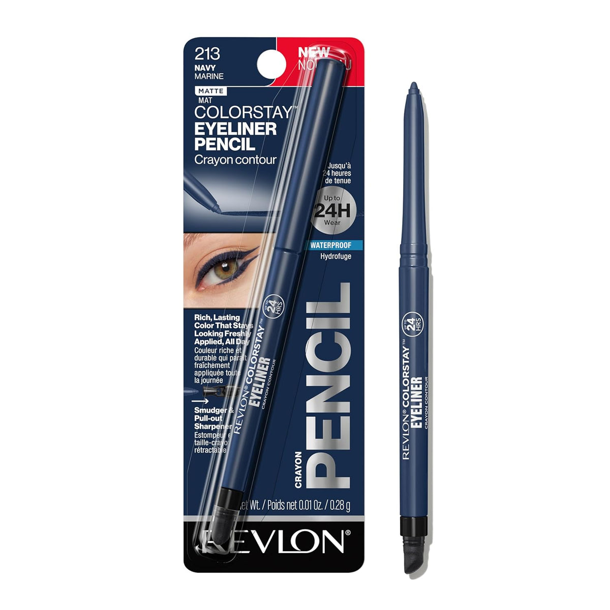 Revlon ColorStay Pencil Waterproof Eyeliner, Smudge-Proof, Eye Makeup with Built-In Sharpener, Long-Lasting, Matte Finish, 201 Black, 2 pack-Revlon ColorStay Pencil Waterproof Eyeliner, Smudge-Proof, Eye Makeup with Built-In Sharpener, Long-Lasting, Matte Finish, 201 Black, 2 pack