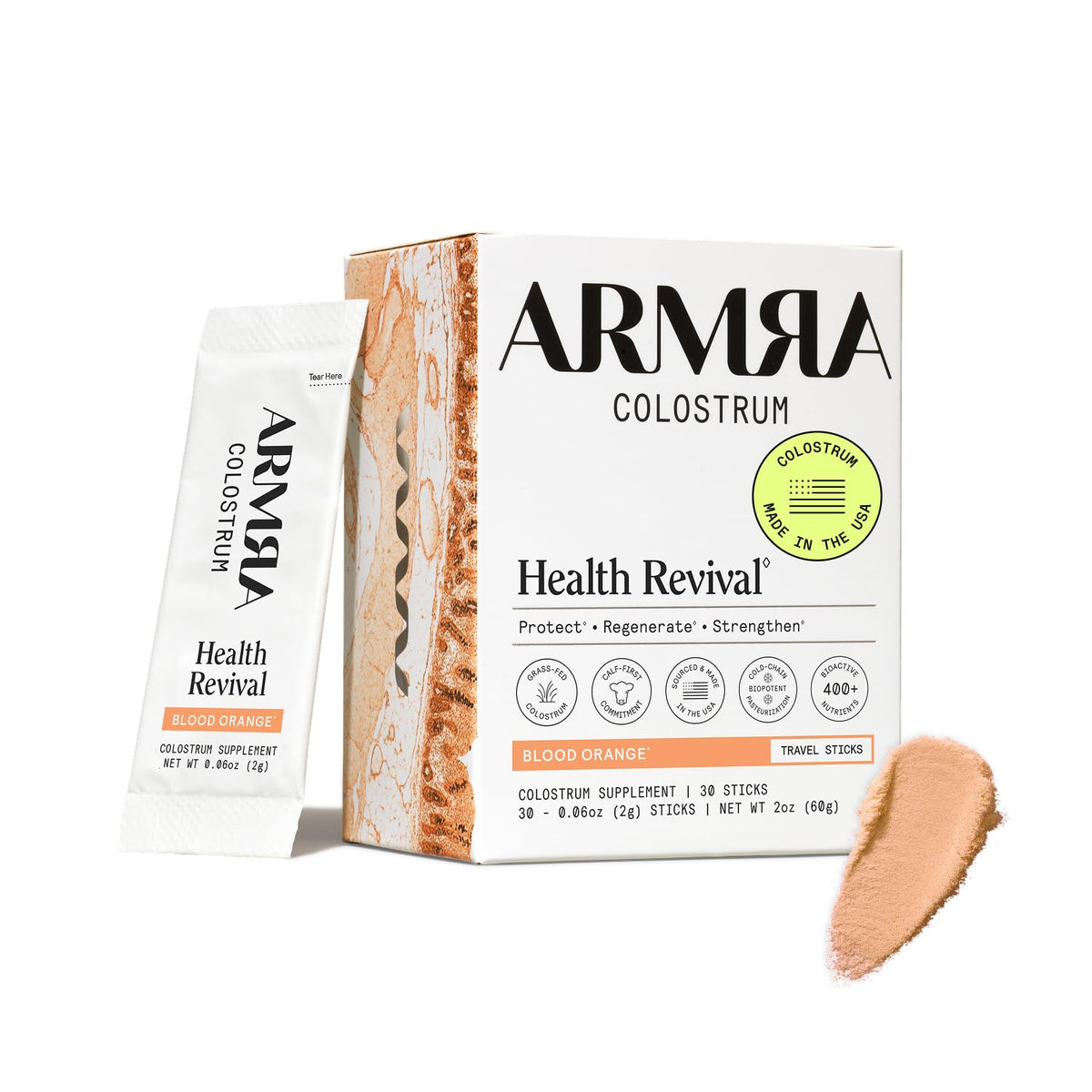 ARMRA Colostrum™ Powder | Blood Orange | Gut Health & Bloating | Skin & Hair | Immunity | Keto, Gluten & Fat-Free | 30 Servings-ARMRA Colostrum™ Powder | Blood Orange | Gut Health & Bloating | Skin & Hair | Immunity | Keto, Gluten & Fat-Free | 30 Servings