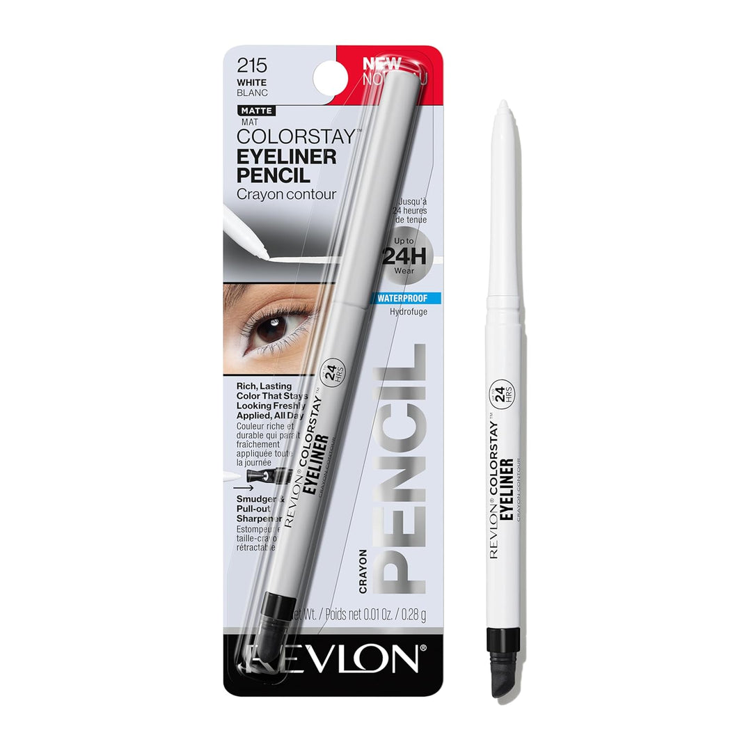 Revlon ColorStay Pencil Waterproof Eyeliner, Smudge-Proof, Eye Makeup with Built-In Sharpener, Long-Lasting, Matte Finish, 201 Black, 2 pack-Revlon ColorStay Pencil Waterproof Eyeliner, Smudge-Proof, Eye Makeup with Built-In Sharpener, Long-Lasting, Matte Finish, 201 Black, 2 pack