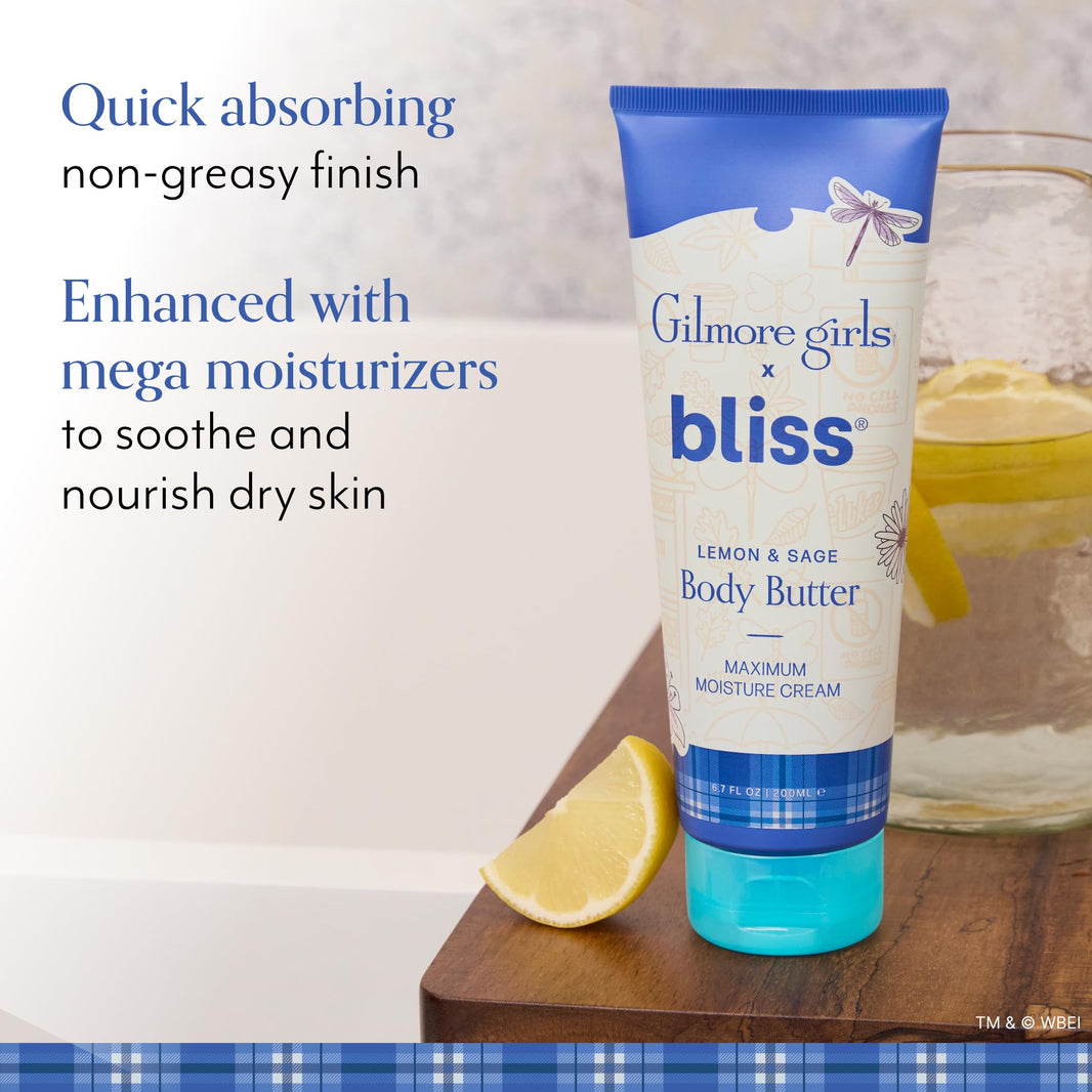 Bliss Lemon and Sage Body Butter - Iconic Scent with Shea Butter and Coconut Oil for Long-Lasting Maximum Moisture - Body Lotion for Smooth, Soft Skin - Vegan and Cruelty-Free - 6.7 Fl Oz-Bliss Lemon and Sage Body Butter - Iconic Scent with Shea Butter and Coconut Oil for Long-Lasting Maximum Moisture - Body Lotion for Smooth, Soft Skin - Vegan and Cruelty-Free - 6.7 Fl Oz