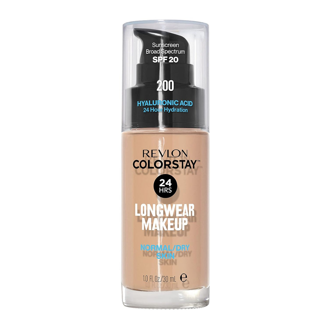 Revlon Liquid Foundation, ColorStay Face Makeup for Normal & Dry Skin, SPF 20, Longwear Medium-Full Coverage with Natural Finish, 240 Medium Beige, 1 Fl Oz-Revlon Liquid Foundation, ColorStay Face Makeup for Normal & Dry Skin, SPF 20, Longwear Medium-Full Coverage with Natural Finish, 240 Medium Beige, 1 Fl Oz