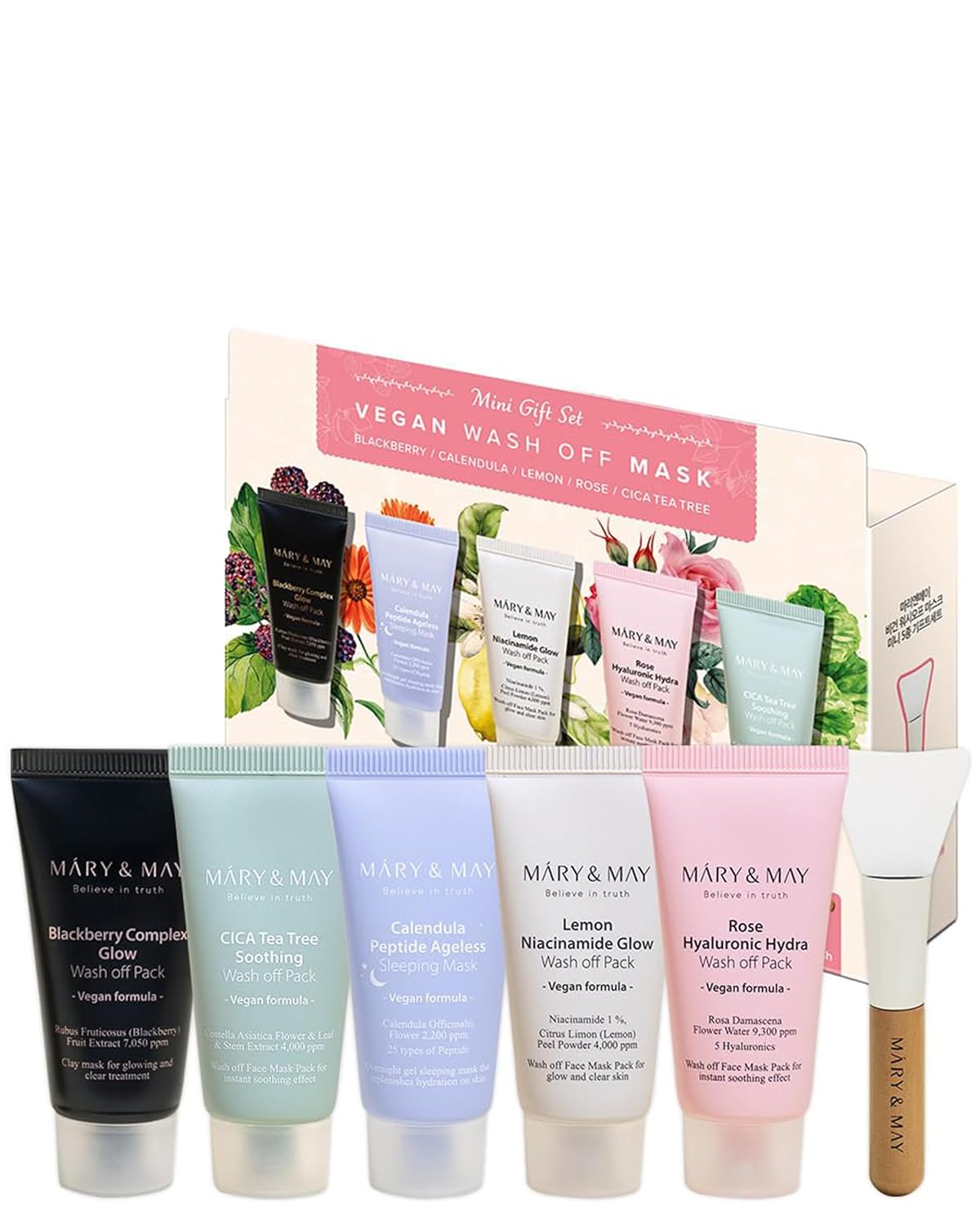 Mary & May Vegan Wash Off Mask Mini Gift Set-Mary & May Vegan Wash Off Mask Mini Gift Set
