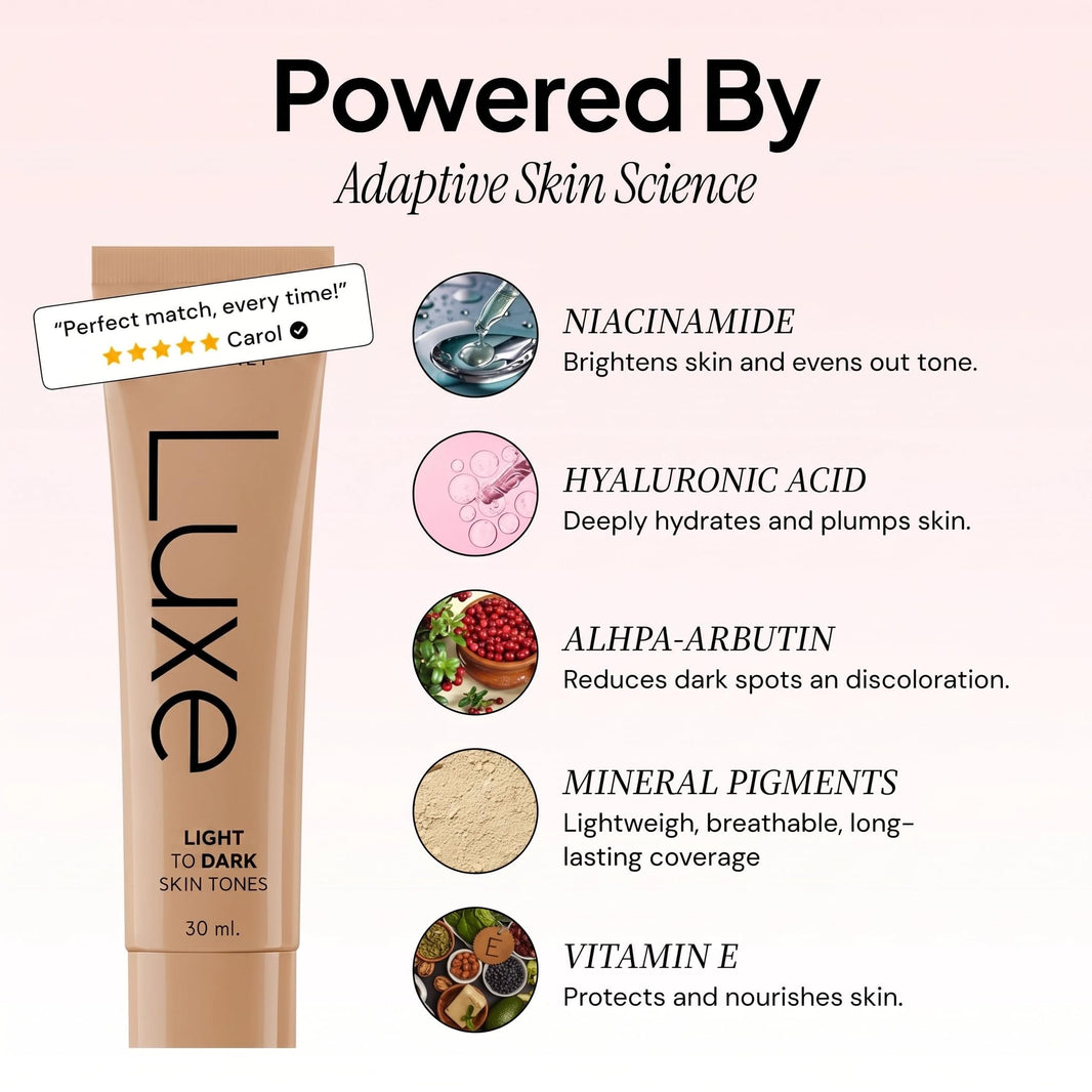 Luxe Color Changing Foundation – Medium-Luxe Color Changing Foundation – Medium