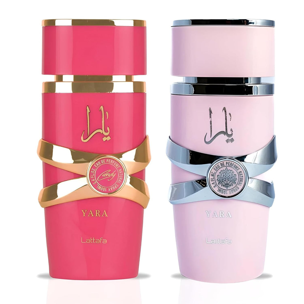 Lattafa 2 Piece Gift Set (Yara EDP 3.4 Fl Oz + Yara Candy EDP 3.4 Fl Oz)-Lattafa 2 Piece Gift Set (Yara EDP 3.4 Fl Oz + Yara Candy EDP 3.4 Fl Oz)