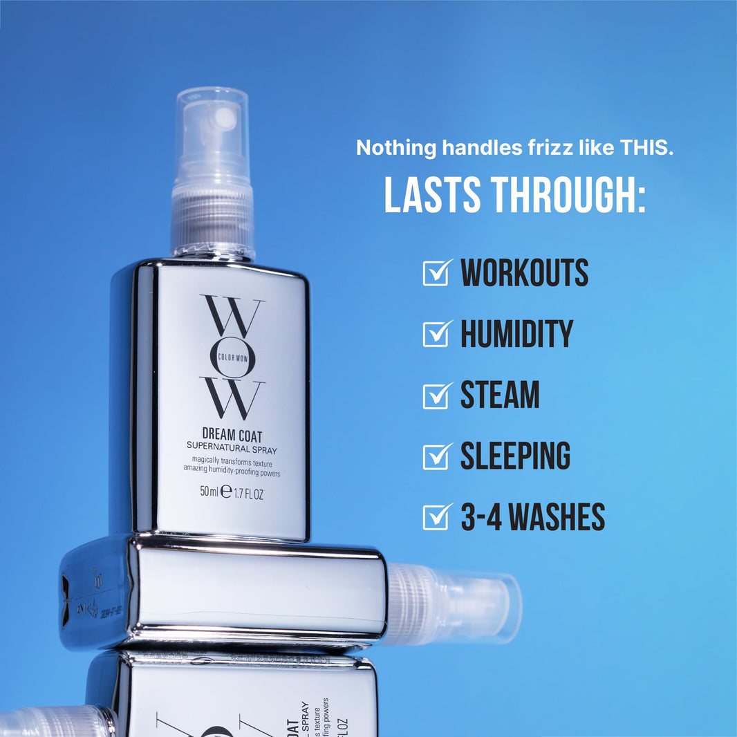 COLOR WOW Dream Coat Supernatural Spray, Anti-Humidity Frizz Control and Heat Protectant for Glassy, Shiny Hair-COLOR WOW Dream Coat Supernatural Spray, Anti-Humidity Frizz Control and Heat Protectant for Glassy, Shiny Hair