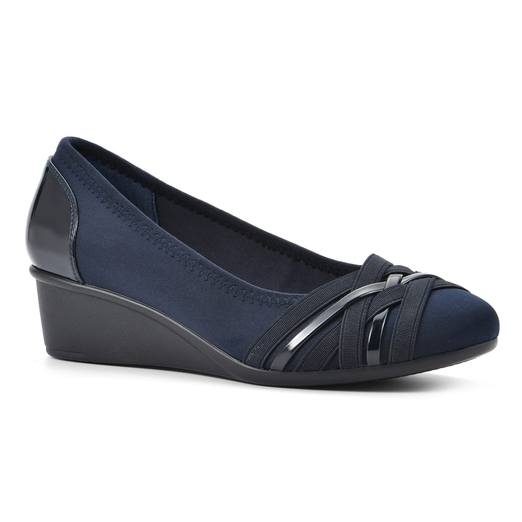 Cliffs by White Mountain Women's Bowie Cushioned Ballet Wedge Heel-Cliffs by White Mountain Women's Bowie Cushioned Ballet Wedge Heel