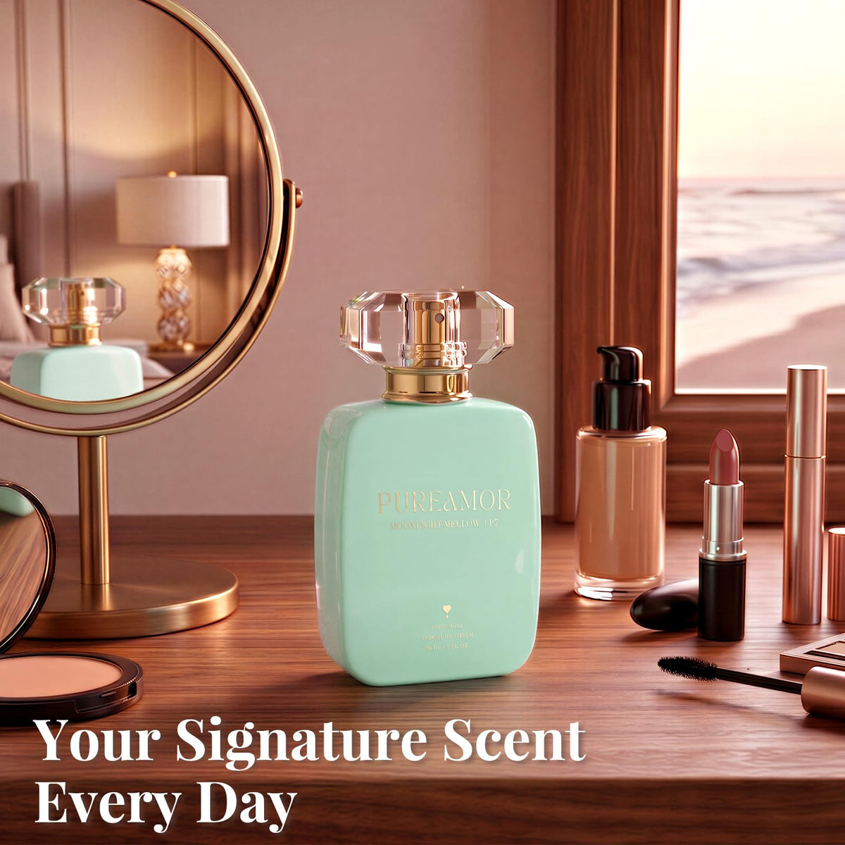 PUREAMOR Pheromone Perfume for Women, Moonlight Mellow Extrait de Parfum - Long Lasting Sweet Floral Gourmand Scent, 30% High Concentration, Full Size Fragrance Spray, 1.0 oz / 30 ml-PUREAMOR Pheromone Perfume for Women, Moonlight Mellow Extrait de Parfum - Long Lasting Sweet Floral Gourmand Scent, 30% High Concentration, Full Size Fragrance Spray, 1.0 oz / 30 ml