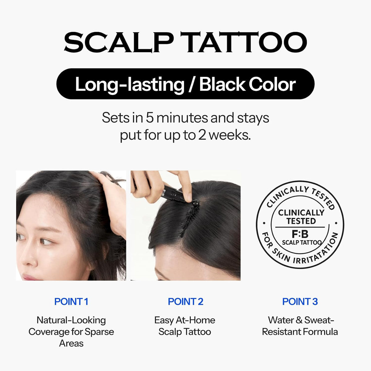FORBEAUT Scalp Tattoo (Black)-FORBEAUT Scalp Tattoo (Black)