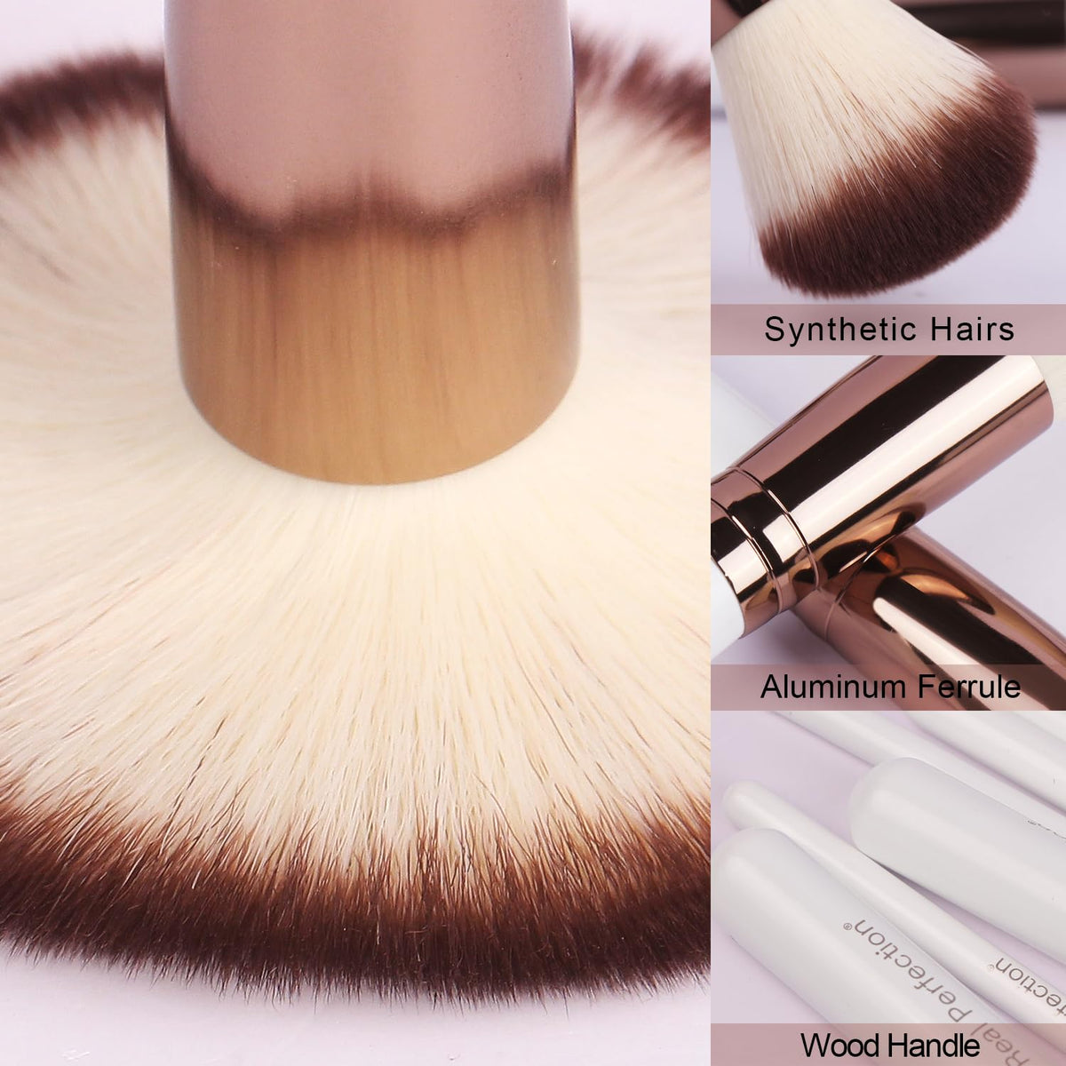 Real Perfection Makeup Brush Set 16 Pcs with 1 Eyebrow Razor Premium Synthetic Foundation Powder Concealers Eyeshadow Blush Makeup Brushes Make up Brushes Kit (Pink)-Real Perfection Makeup Brush Set 16 Pcs with 1 Eyebrow Razor Premium Synthetic Foundation Powder Concealers Eyeshadow Blush Makeup Brushes Make up Brushes Kit (Pink)