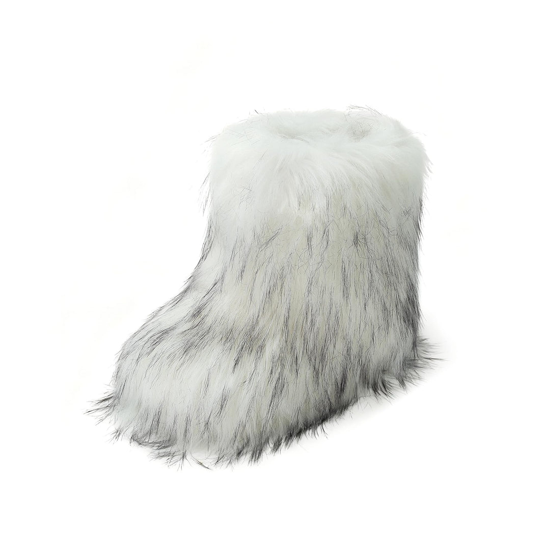 Wnshonzy Fur Boots for Women Snow Furry Fluffy Platform Flat Ankle Mini Boot Winter Round Toe Y2k Comfortable Mid-Calf Short Outdoor 2025-Wnshonzy Fur Boots for Women Snow Furry Fluffy Platform Flat Ankle Mini Boot Winter Round Toe Y2k Comfortable Mid-Calf Short Outdoor 2025