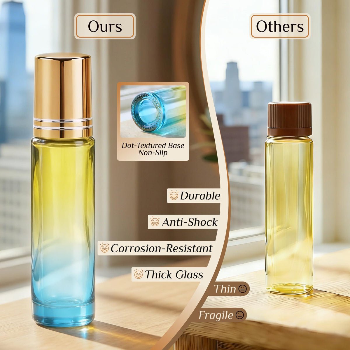 PrettyCare 4 Pack Amber Glass Oil Roller Bottles for Essential Oils 10ml, Roll On Bottles with Stainless Steel Roller Ball Leak-Proof Perfume Travel Refillable Bottle Empty, Beauty & Personal Care-PrettyCare 4 Pack Amber Glass Oil Roller Bottles for Essential Oils 10ml, Roll On Bottles with Stainless Steel Roller Ball Leak-Proof Perfume Travel Refillable Bottle Empty, Beauty & Personal Care