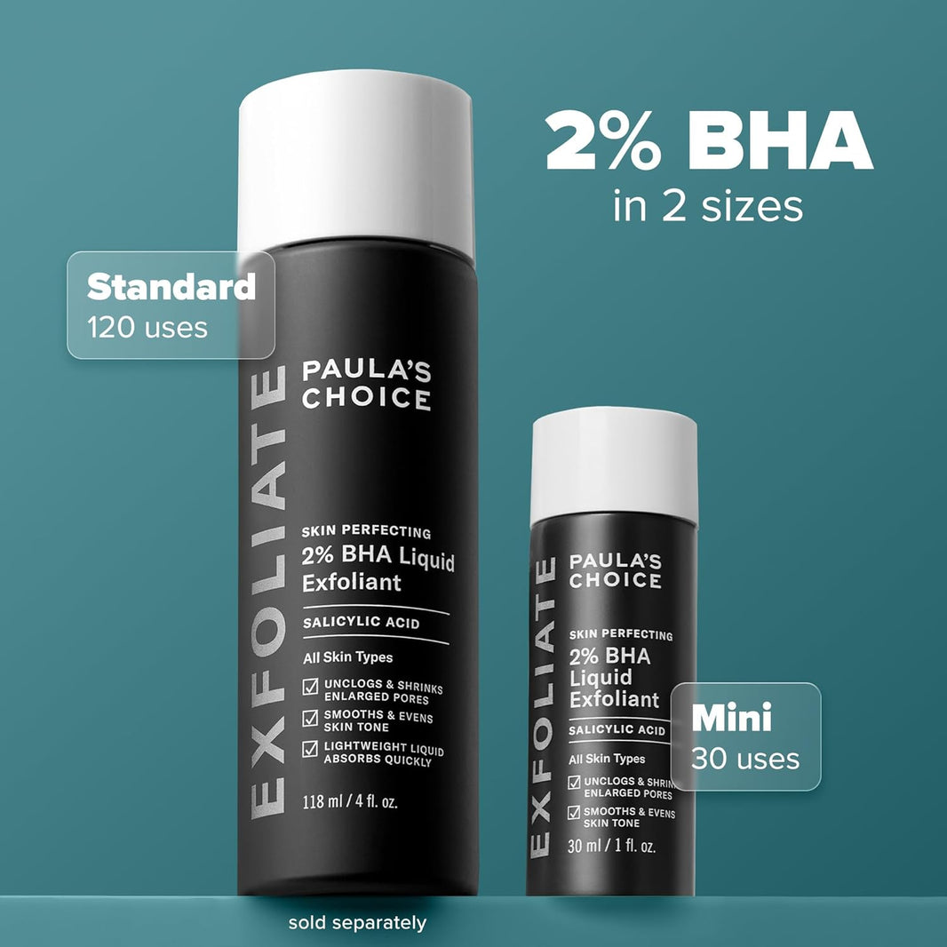 Paula's Choice SKIN PERFECTING 2% BHA Liquid Exfoliant with Salicylic Acid, Facial Polish for Pores, Wrinkles & Fine Lines, Suitable for Blackhead-Prone Skin, Fragrance-Free-Paula's Choice SKIN PERFECTING 2% BHA Liquid Exfoliant with Salicylic Acid, Facial Polish for Pores, Wrinkles & Fine Lines, Suitable for Blackhead-Prone Skin, Fragrance-Free