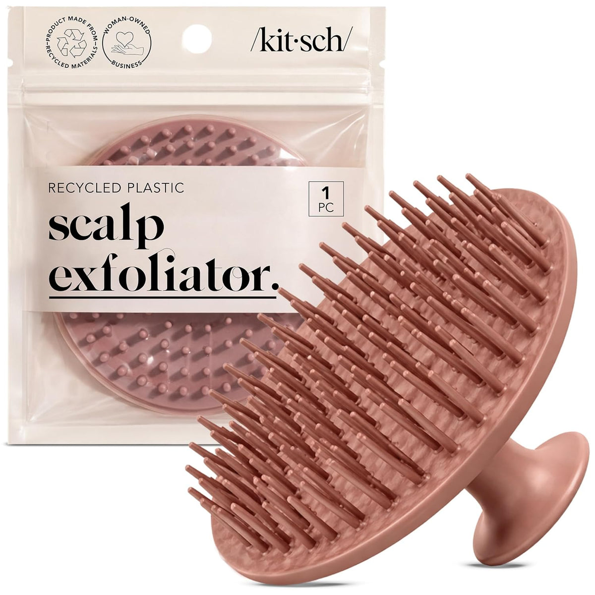 Kitsch Scalp Massager for Hair Care - Scalp Scrubber, Shampoo Brush & Exfoliator for Scalps- Hair Scrubber for Relaxing Bath - Terracotta-Kitsch Scalp Massager for Hair Care - Scalp Scrubber, Shampoo Brush & Exfoliator for Scalps- Hair Scrubber for Relaxing Bath - Terracotta