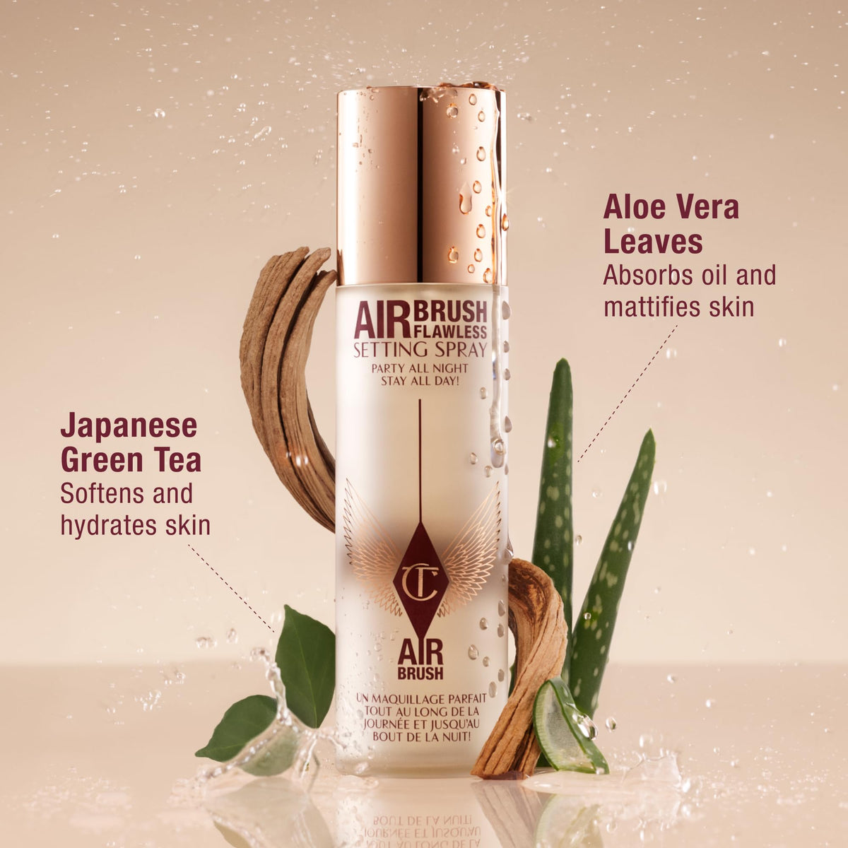 Charlotte Tilbury Airbrush Flawless Setting Spray - Ultra-Fine Hydrating Mist to Prime & Set Makeup Up to 16Hr – Soothes and Blurs Skin, Waterproof, Wedding Makeup-Charlotte Tilbury Airbrush Flawless Setting Spray - Ultra-Fine Hydrating Mist to Prime & Set Makeup Up to 16Hr – Soothes and Blurs Skin, Waterproof, Wedding Makeup