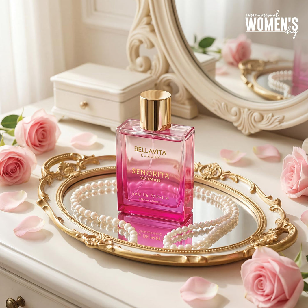 Bellavita Luxury Senorita Eau de Parfum | 100 ml (3.4 fl.oz.) | Perfume for Women | Fresh Floral, Yuzu, Peony, and Musk Notes | Long Lasting Women's Fragrance | Mother's day Fragrance-Bellavita Luxury Senorita Eau de Parfum | 100 ml (3.4 fl.oz.) | Perfume for Women | Fresh Floral, Yuzu, Peony, and Musk Notes | Long Lasting Women's Fragrance | Mother's day Fragrance