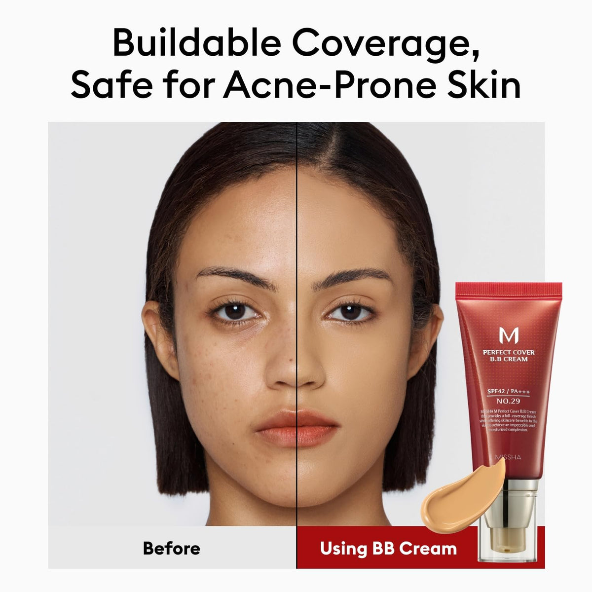 MISSHA M Perfect Cover BB Cream No.23 Natural Beige -Light/Medium with Cool/Neutral Undertone SPF 42 PA +++ 1.69 Fl Oz - Tinted Moisturizer for face with SPF-MISSHA M Perfect Cover BB Cream No.23 Natural Beige -Light/Medium with Cool/Neutral Undertone SPF 42 PA +++ 1.69 Fl Oz - Tinted Moisturizer for face with SPF