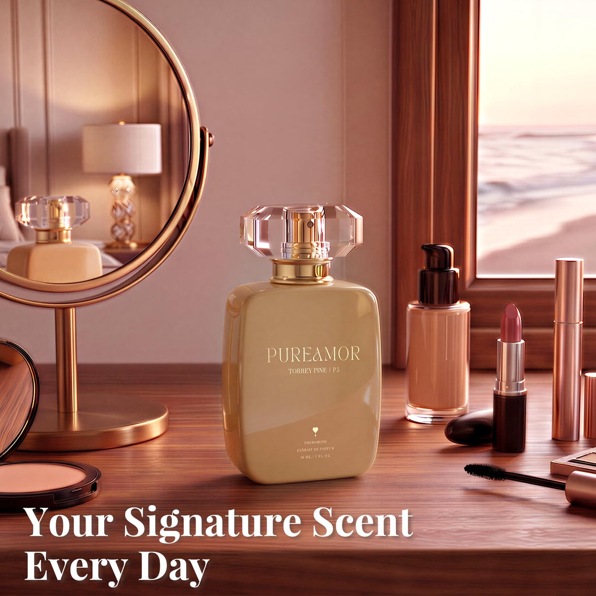 PUREAMOR Pheromone Perfume for Women, Moonlight Mellow Extrait de Parfum - Long Lasting Sweet Floral Gourmand Scent, 30% High Concentration, Full Size Fragrance Spray, 1.0 oz / 30 ml-PUREAMOR Pheromone Perfume for Women, Moonlight Mellow Extrait de Parfum - Long Lasting Sweet Floral Gourmand Scent, 30% High Concentration, Full Size Fragrance Spray, 1.0 oz / 30 ml