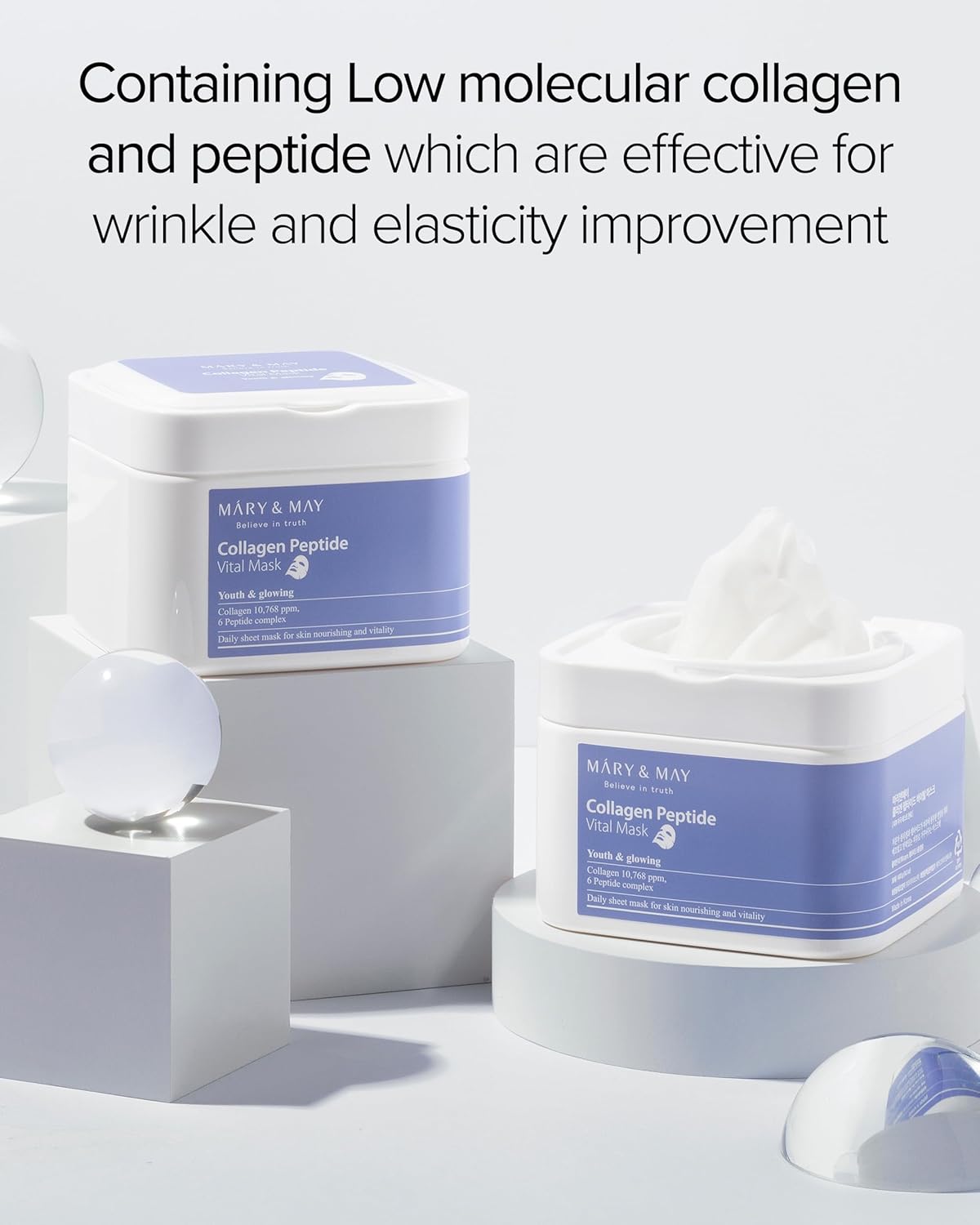 Mary & May Collagen Peptide Vital Mask-Mary & May Collagen Peptide Vital Mask