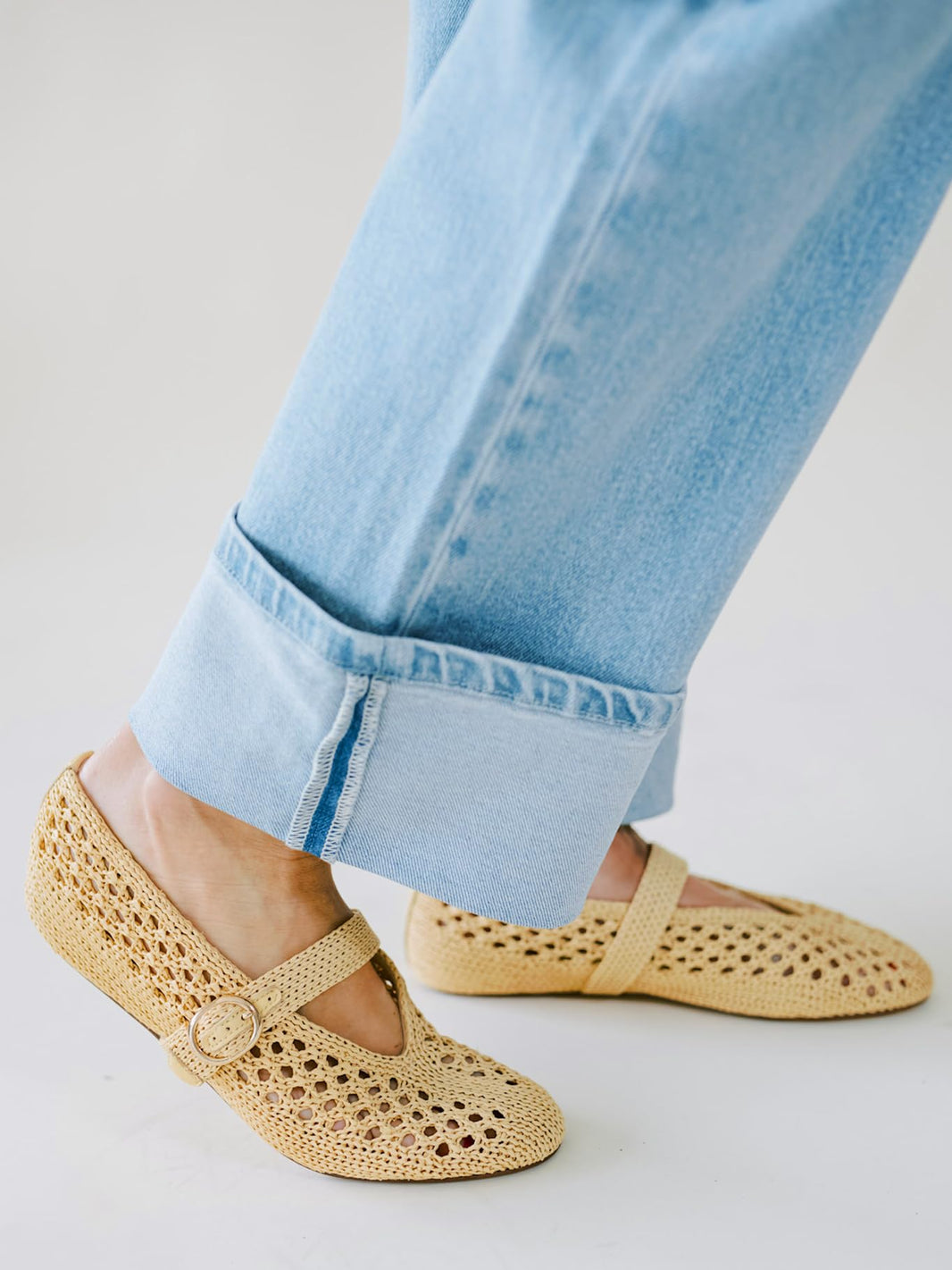 Woven Ballet Flats Women Mesh Raffia Flats Round Toe Mary Janes Comfortable Ballerina Flat Shoes-Woven Ballet Flats Women Mesh Raffia Flats Round Toe Mary Janes Comfortable Ballerina Flat Shoes