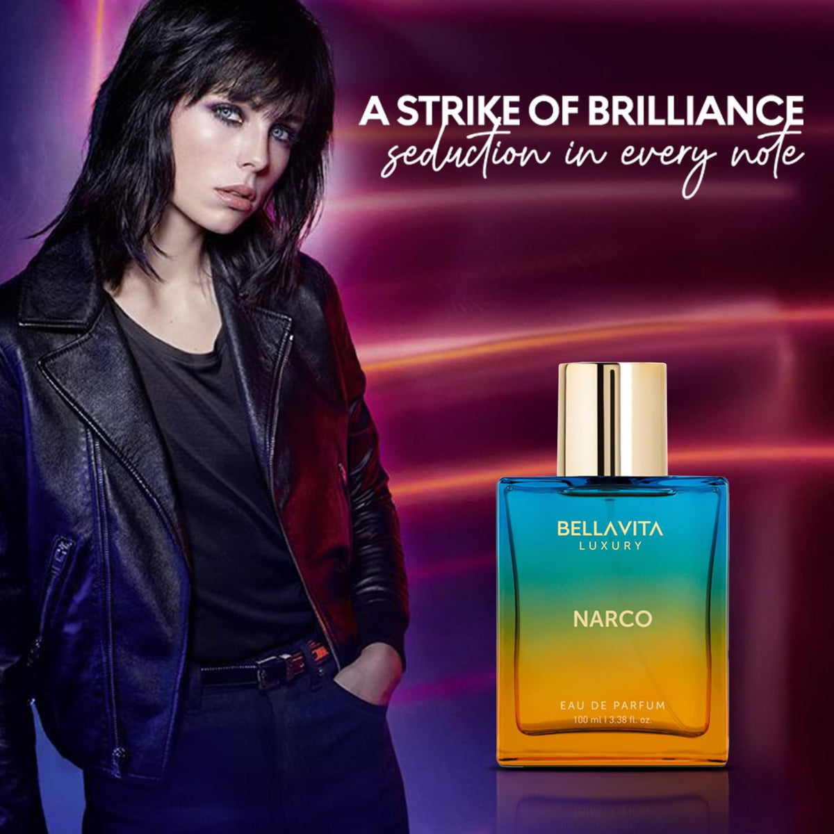 Bellavita Luxury Narco Eau de Parfum | 100 ml (3.4 fl.oz.) | Perfume for Men and Women | Floral, Bergamot, Jasmine, and White Musk Notes | Long Lasting Unisex Fragrance-Bellavita Luxury Narco Eau de Parfum | 100 ml (3.4 fl.oz.) | Perfume for Men and Women | Floral, Bergamot, Jasmine, and White Musk Notes | Long Lasting Unisex Fragrance