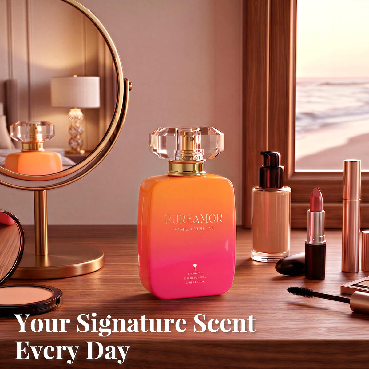 PUREAMOR Pheromone Perfume for Women, Moonlight Mellow Extrait de Parfum - Long Lasting Sweet Floral Gourmand Scent, 30% High Concentration, Full Size Fragrance Spray, 1.0 oz / 30 ml-PUREAMOR Pheromone Perfume for Women, Moonlight Mellow Extrait de Parfum - Long Lasting Sweet Floral Gourmand Scent, 30% High Concentration, Full Size Fragrance Spray, 1.0 oz / 30 ml
